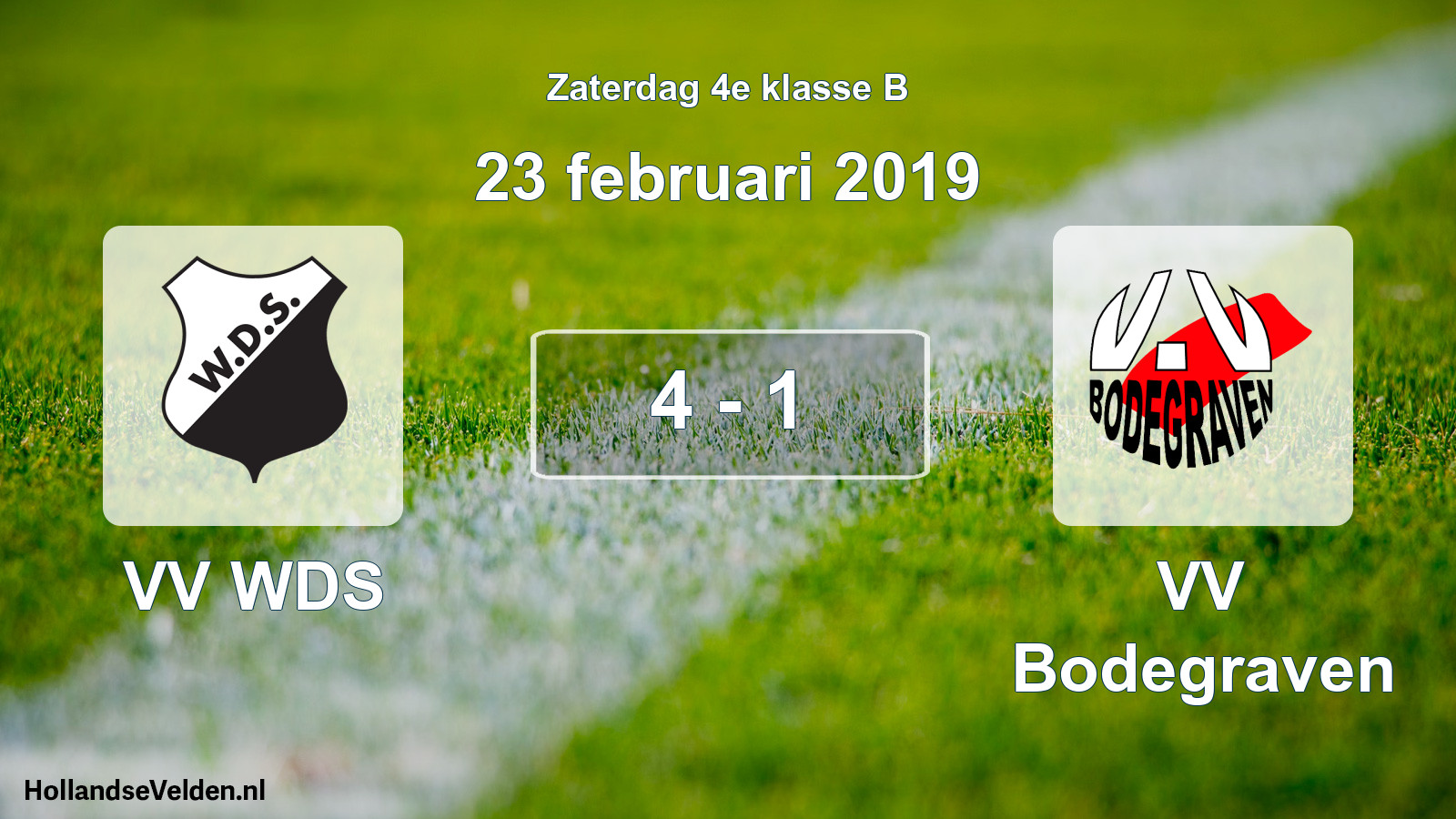Total number of matches played: VV WDS - VV Bodegraven 4 - 1 (23 February 2019)