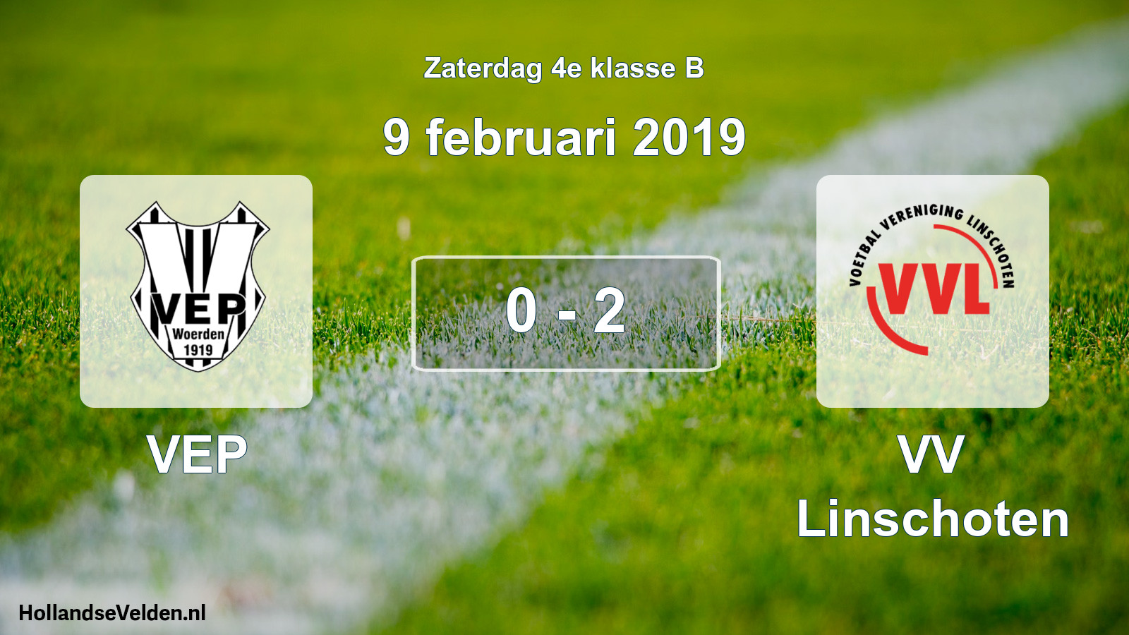 Total number of matches played: VEP - VV Linschoten 0 - 2 (9 February 2019)