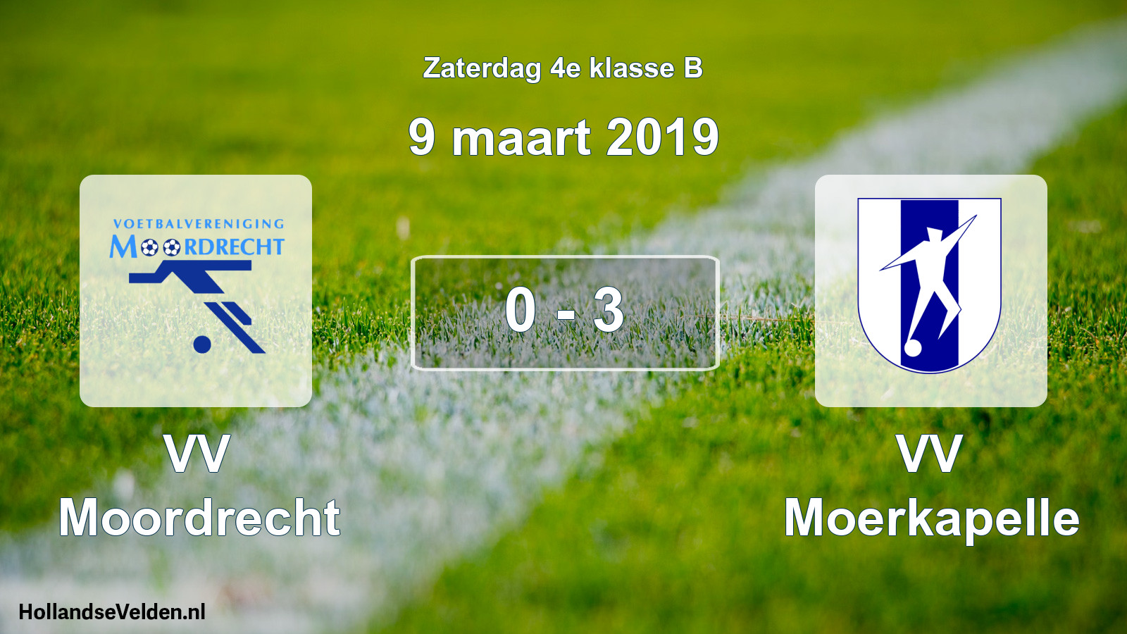 Total number of matches played: VV Moordrecht - VV Moerkapelle 0 - 3 (9 March 2019)