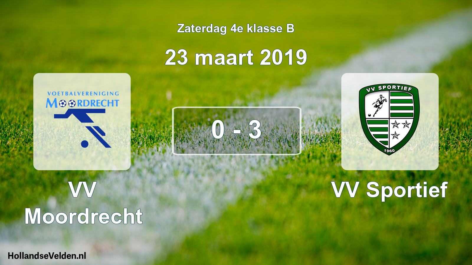 Total number of matches played: VV Moordrecht - VV Sportief 0 - 3 (23 March 2019)