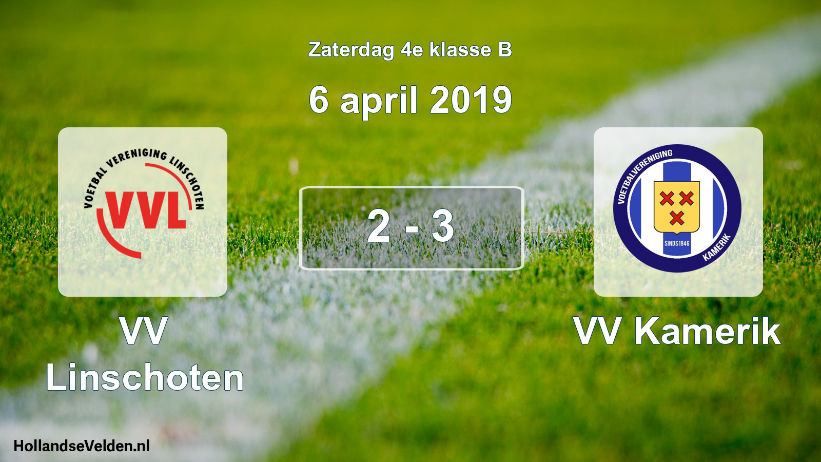 Total number of matches played: VV Linschoten - VV Kamerik 2 - 3 (6 April 2019)
