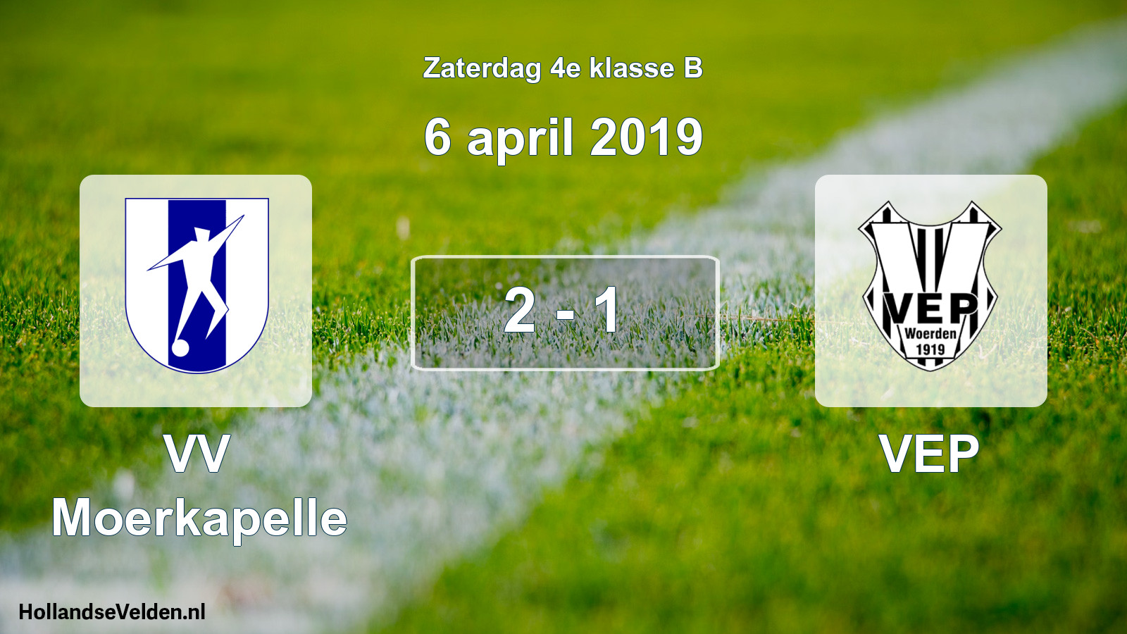 Total number of matches played: VV Moerkapelle - VEP 2 - 1 (6 April 2019)