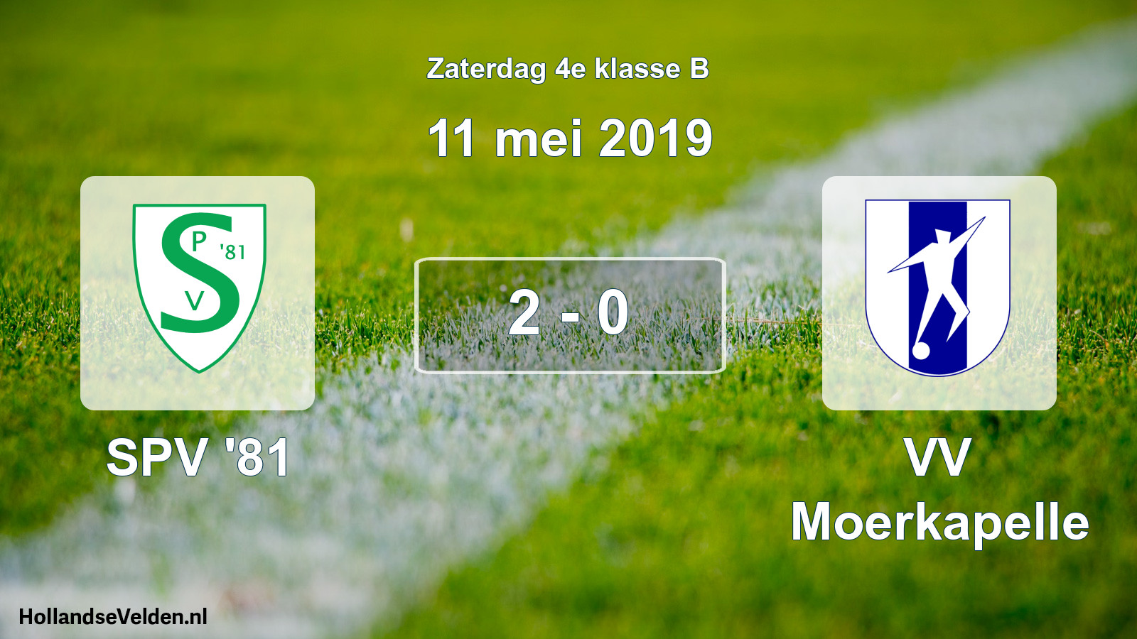 Total number of matches played: SPV '81 - VV Moerkapelle 2 - 0 (11 May 2019)