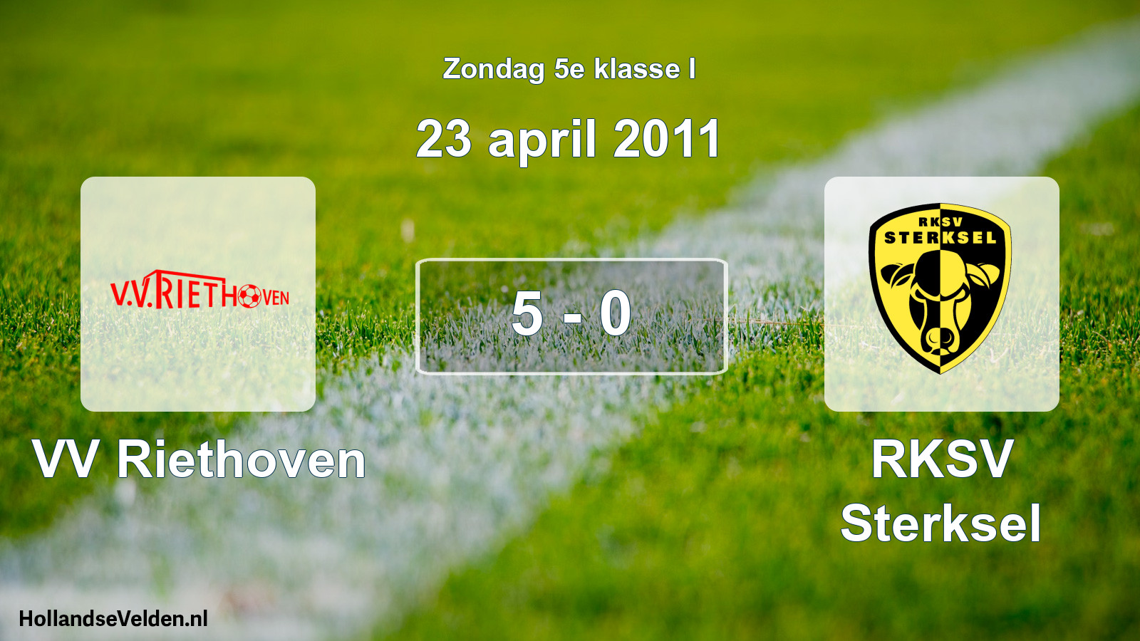 Total number of matches played: VV Riethoven - RKSV Sterksel 5 - 0 (23 April 2011)