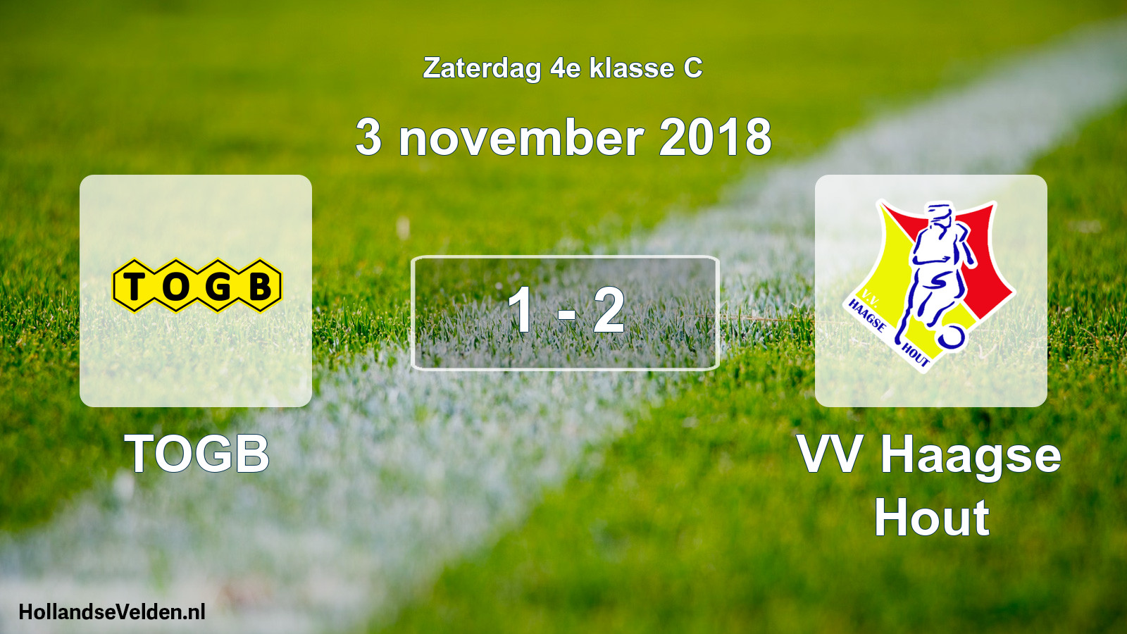 Total number of matches played: TOGB - VV Haagse Hout 1 - 2 (3 November 2018)
