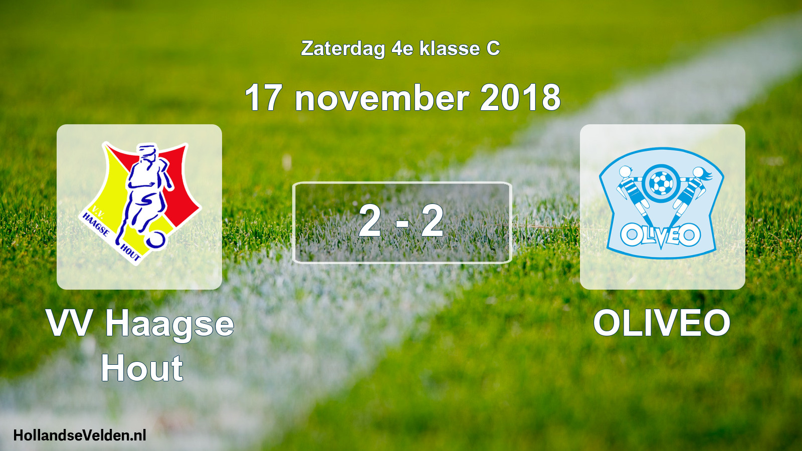 Total number of matches played: VV Haagse Hout - OLIVEO 2 - 2 (17 November 2018)