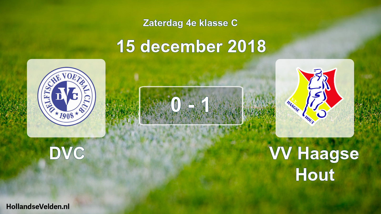 Total number of matches played: DVC - VV Haagse Hout 0 - 1 (15 December 2018)