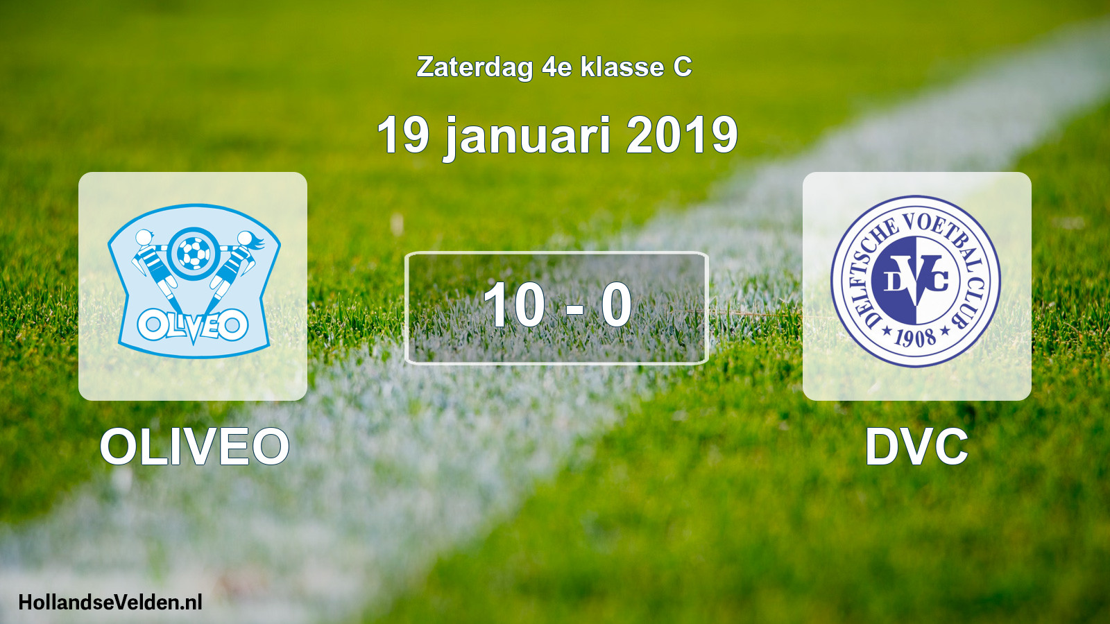 Total number of matches played: OLIVEO - DVC 10 - 0 (19 January 2019)