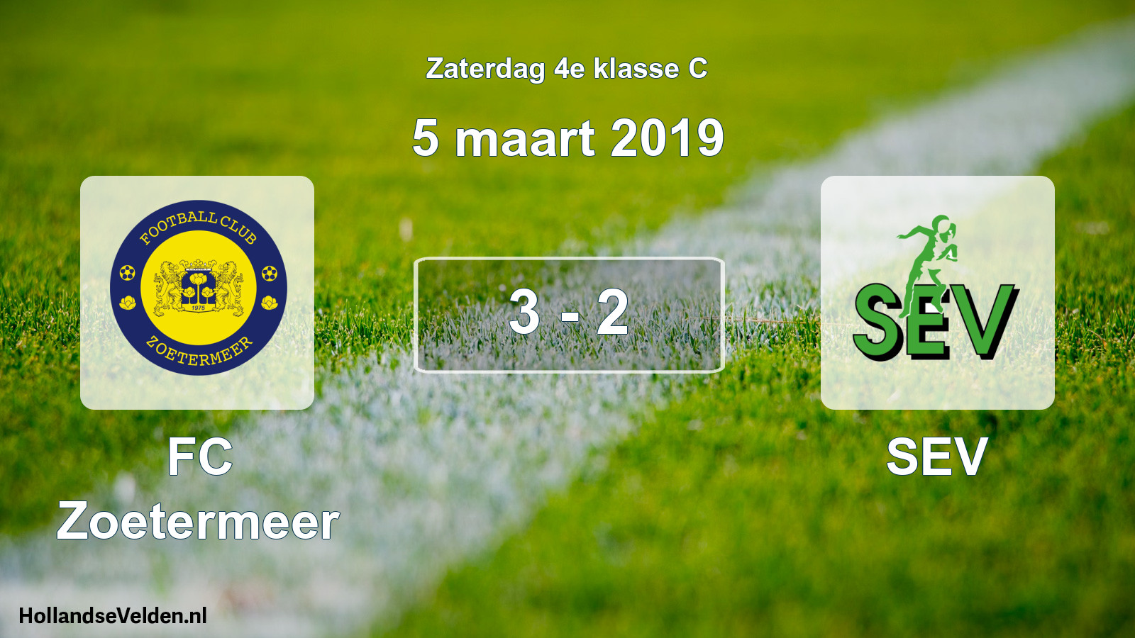 Total number of matches played: FC Zoetermeer - SEV 3 - 2 (5 March 2019)