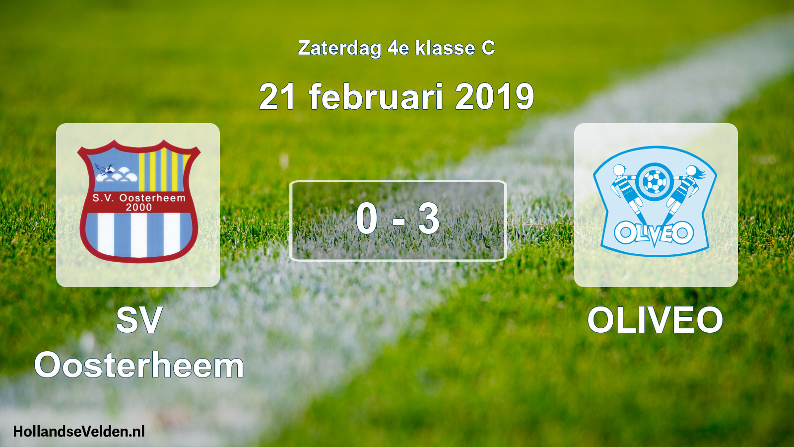 Total number of matches played: SV Oosterheem - OLIVEO 0 - 3 (21 February 2019)