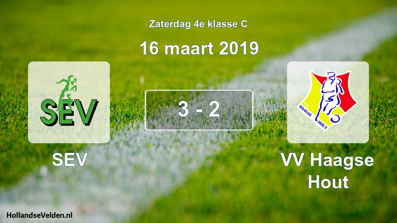 Total number of matches played: SEV - VV Haagse Hout 3 - 2 (16 March 2019)