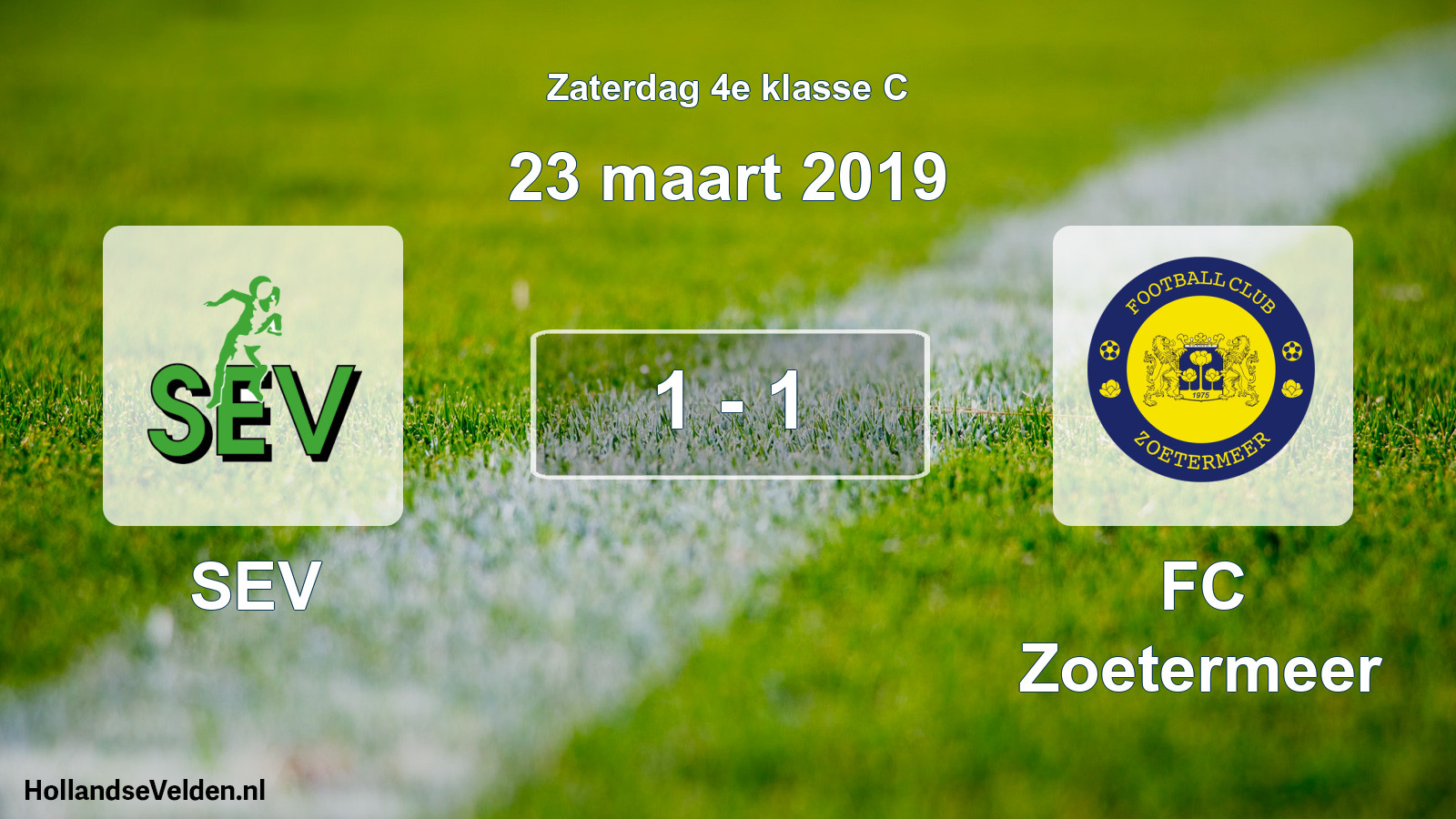 Total number of matches played: SEV - FC Zoetermeer 1 - 1 (23 March 2019)