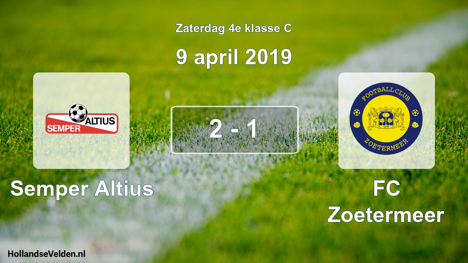 Total number of matches played: Semper Altius - FC Zoetermeer 2 - 1 (9 April 2019)