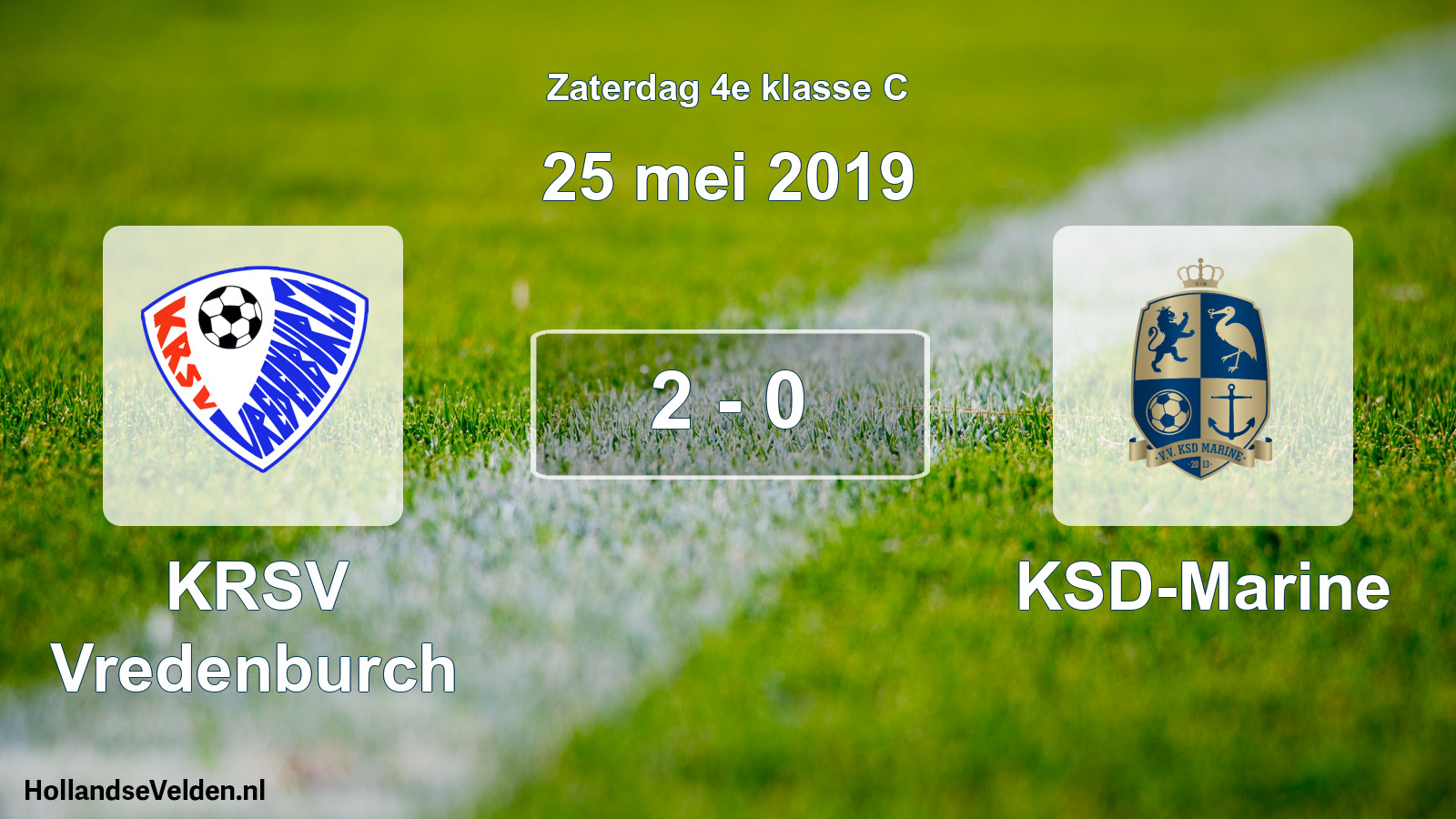 Total number of matches played: KRSV Vredenburch - KSD-Marine 2 - 0 (25 May 2019)