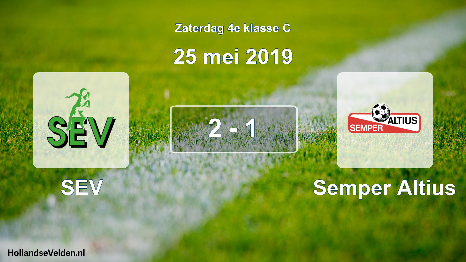 Total number of matches played: SEV - Semper Altius 2 - 1 (25 May 2019)