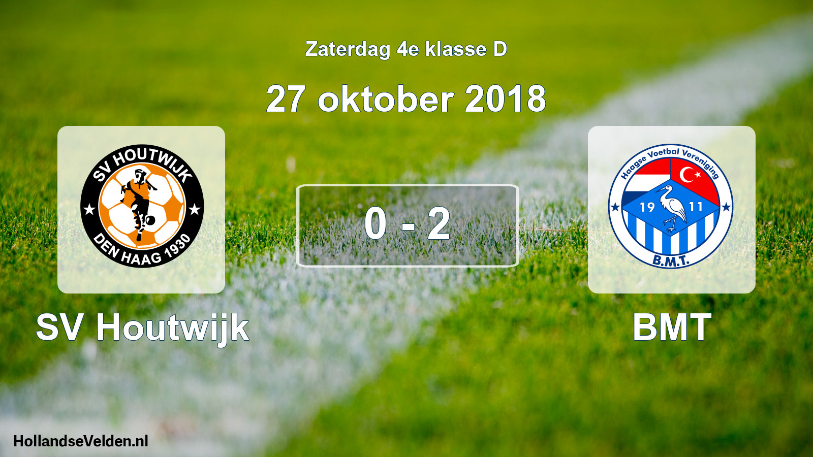 Total number of matches played: SV Houtwijk - BMT 0 - 2 (27 October 2018)