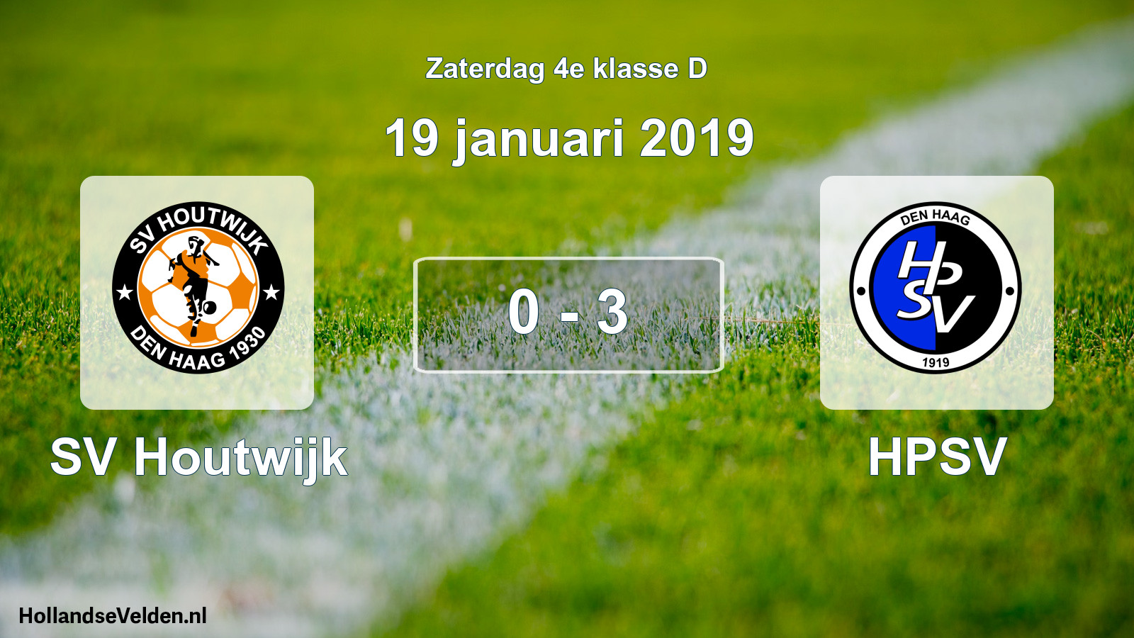 Total number of matches played: SV Houtwijk - HPSV 0 - 3 (19 January 2019)