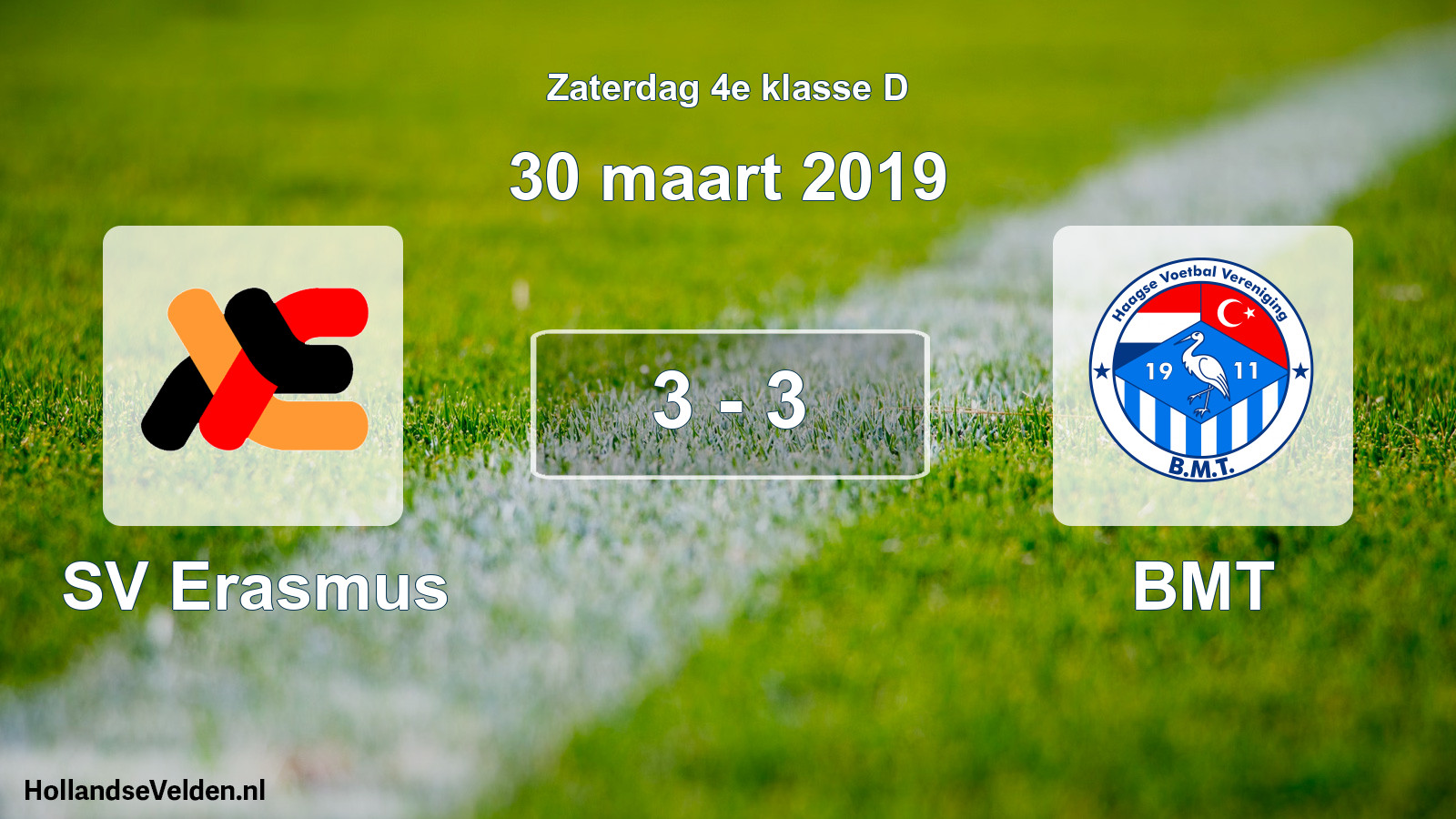 Total number of matches played: SV Erasmus - BMT 3 - 3 (30 March 2019)