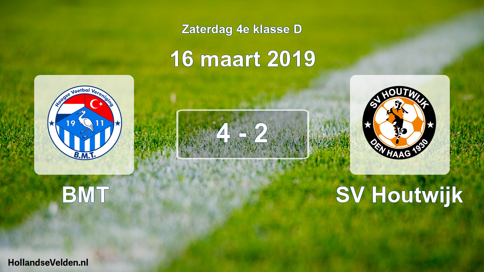 Total number of matches played: BMT - SV Houtwijk 4 - 2 (16 March 2019)