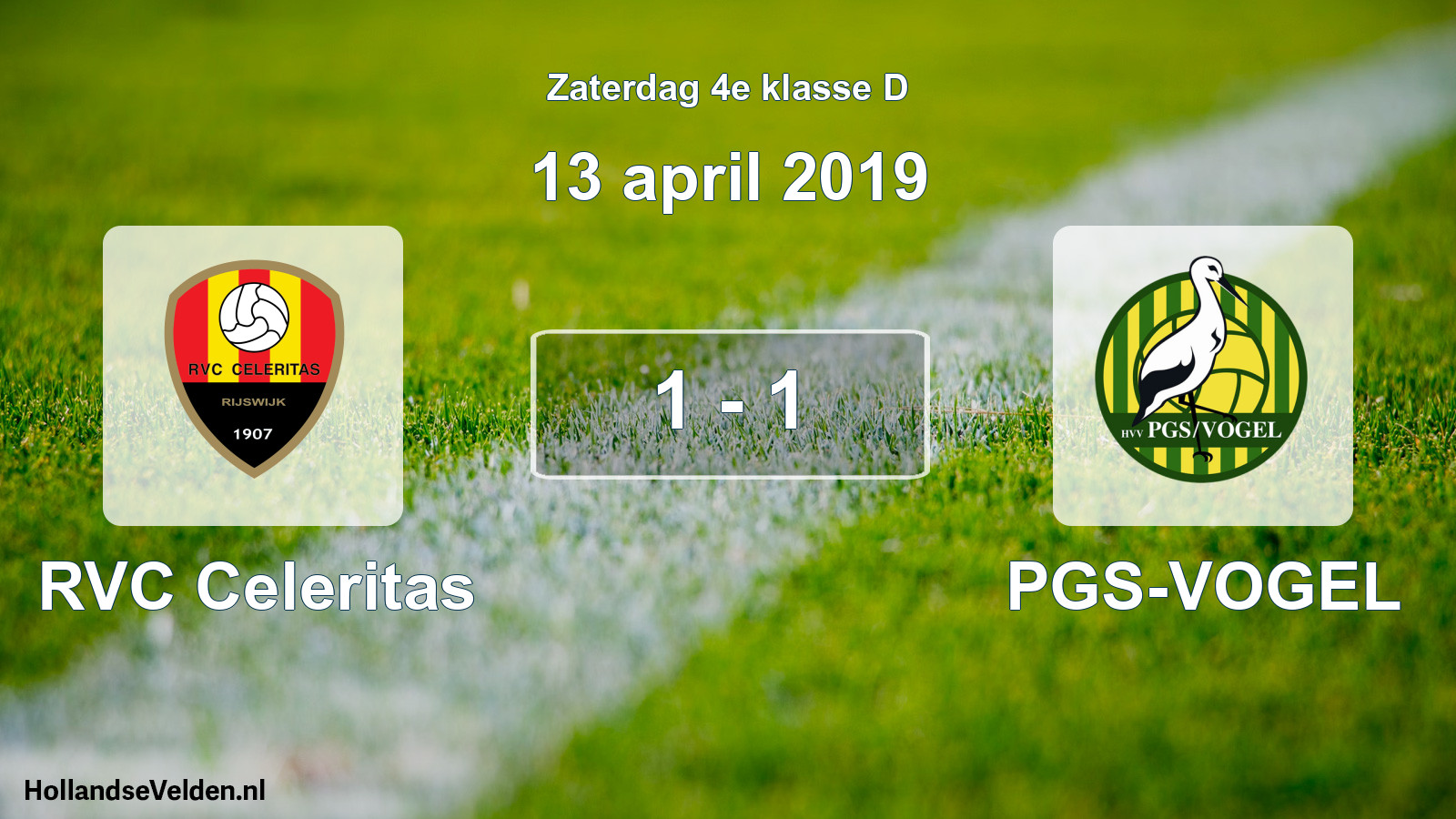 Total number of matches played: RVC Celeritas - PGS-VOGEL 1 - 1 (13 April 2019)