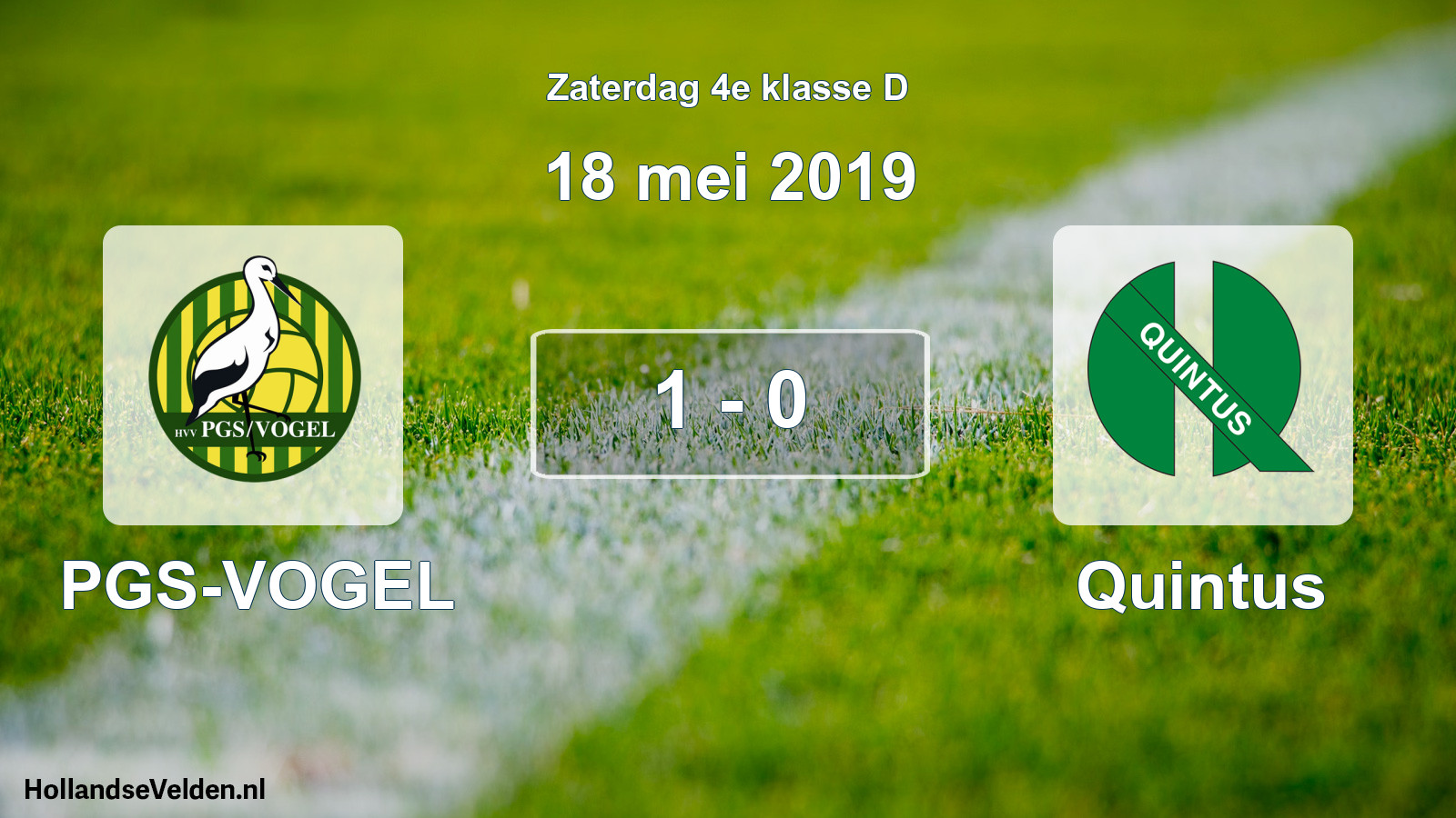 Total number of matches played: PGS-VOGEL - Quintus 1 - 0 (18 May 2019)