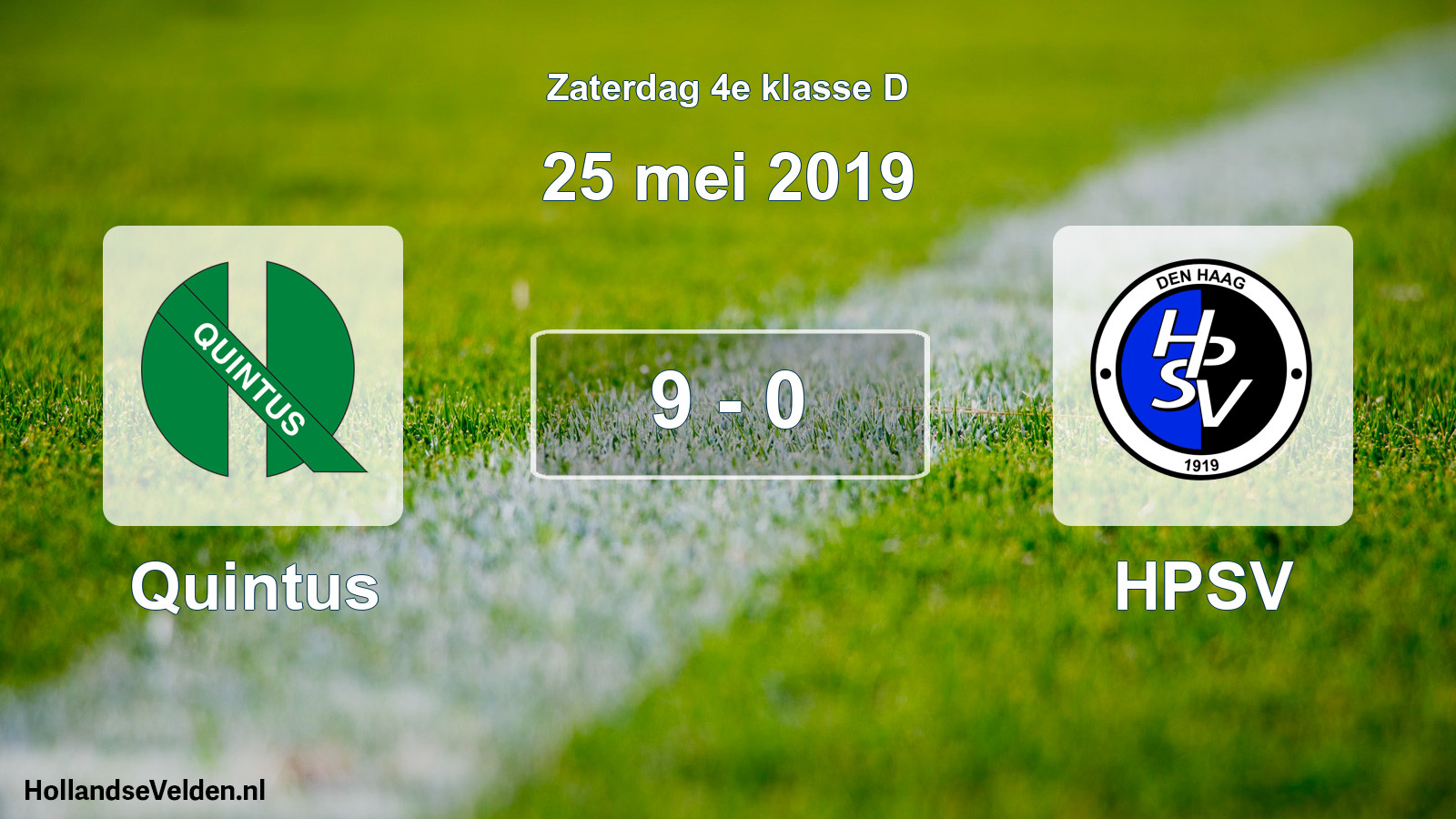 Total number of matches played: Quintus - HPSV 9 - 0 (25 May 2019)