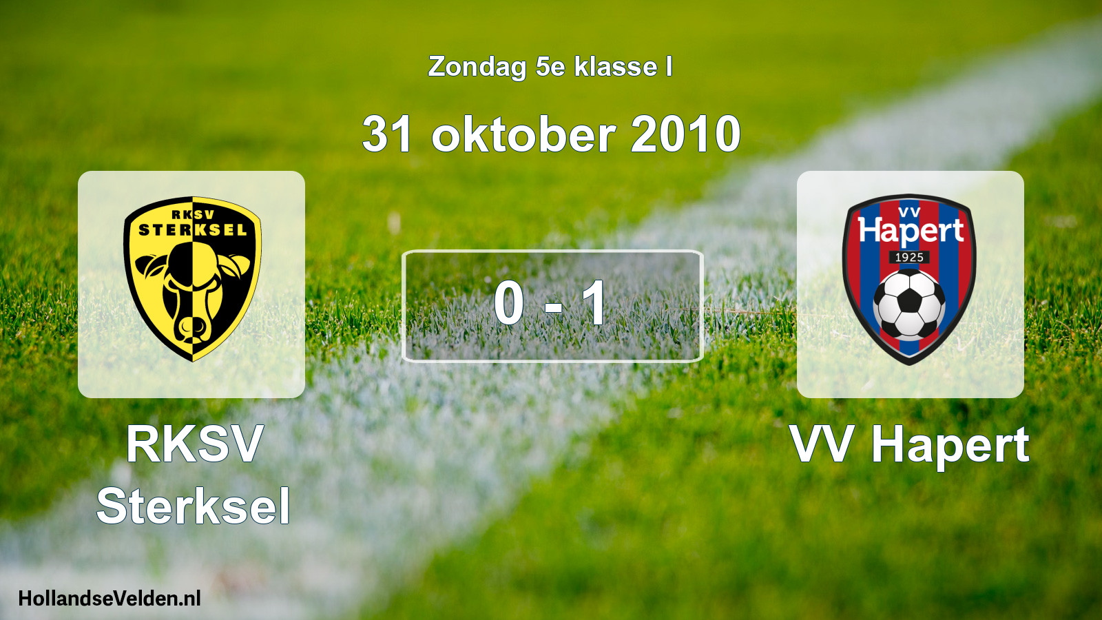 Total number of matches played: RKSV Sterksel - VV Hapert 0 - 1 (31 October 2010)