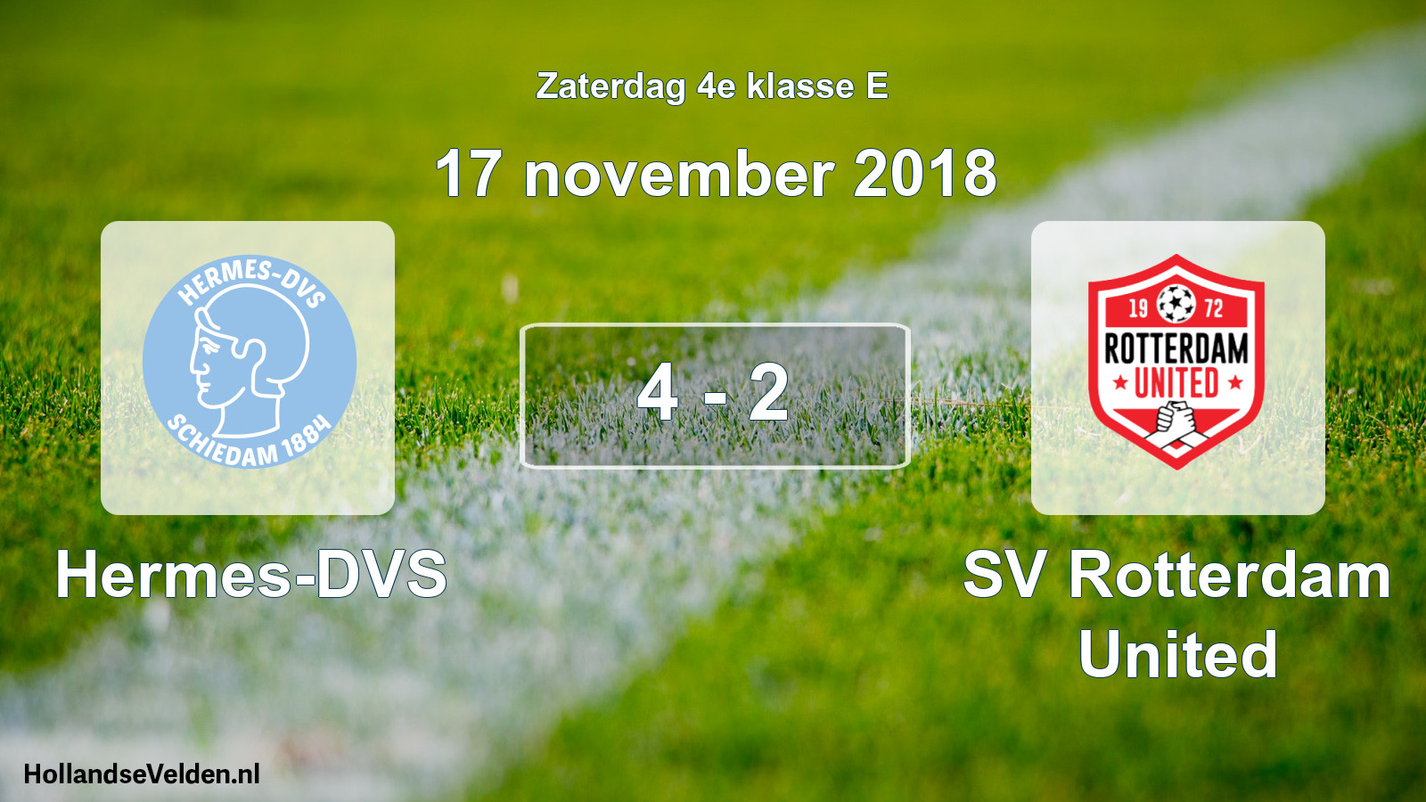Total number of matches played: Hermes-DVS - SV Rotterdam United 4 - 2 (17 November 2018)