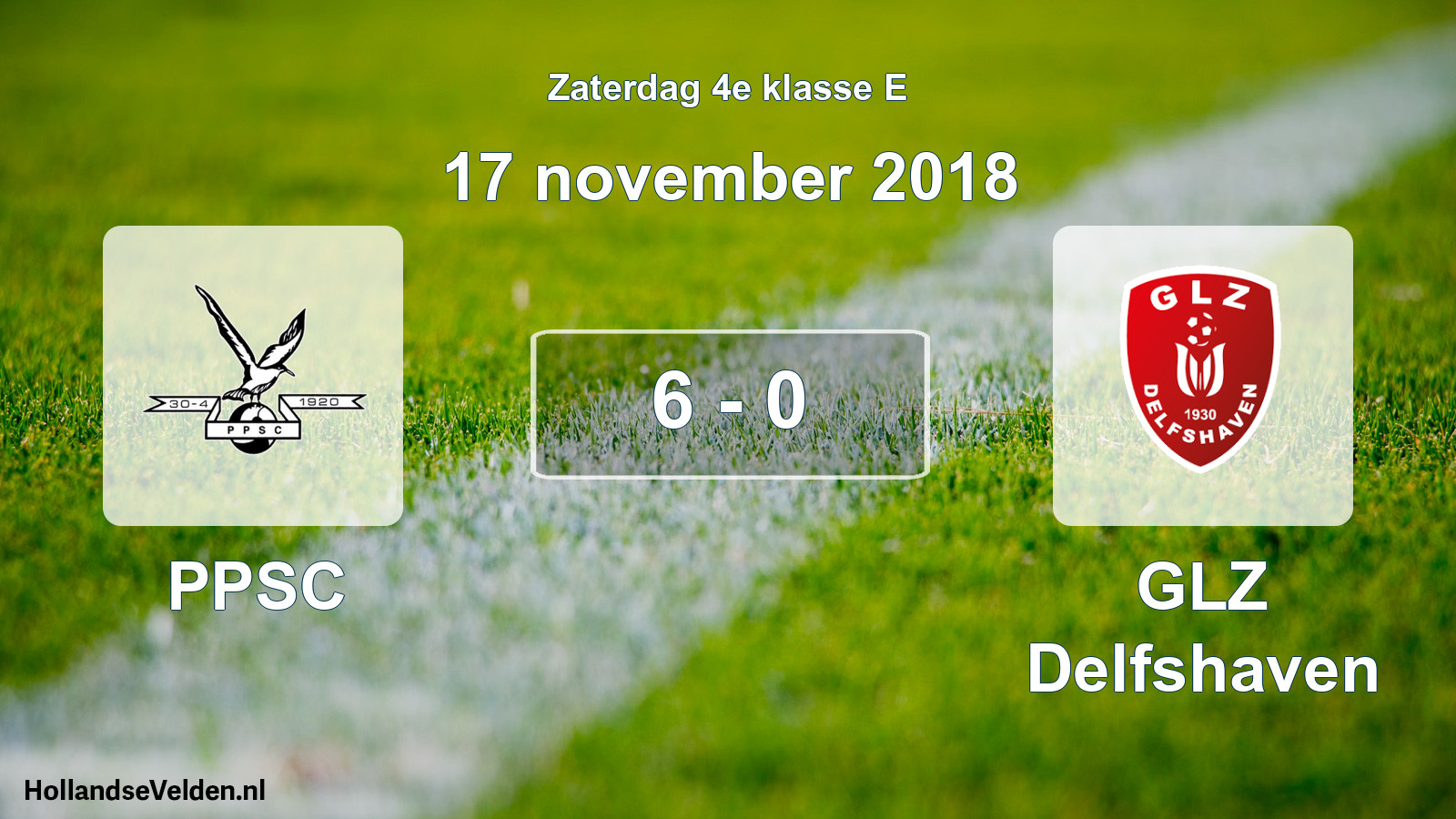Total number of matches played: PPSC - GLZ Delfshaven 6 - 0 (17 November 2018)