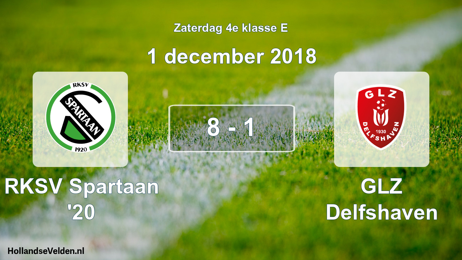 Total number of matches played: RKSV Spartaan '20 - GLZ Delfshaven 8 - 1 (1 December 2018)