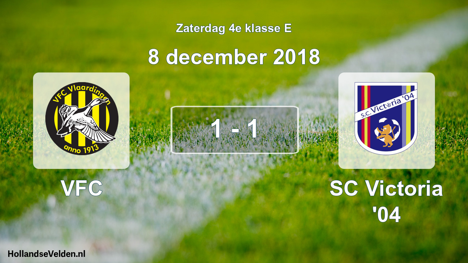Total number of matches played: VFC - SC Victoria '04 1 - 1 (8 December 2018)