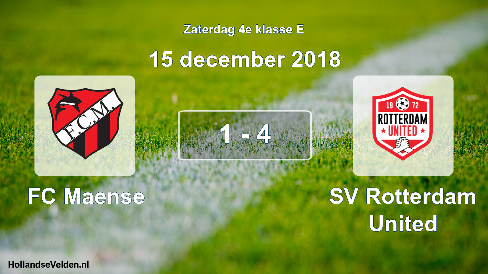 Total number of matches played: FC Maense - SV Rotterdam United 1 - 4 (15 December 2018)