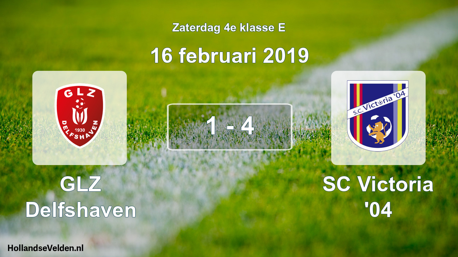 Total number of matches played: GLZ Delfshaven - SC Victoria '04 1 - 4 (16 February 2019)