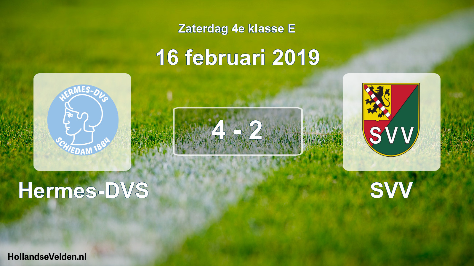 Total number of matches played: Hermes-DVS - SVV 4 - 2 (16 February 2019)