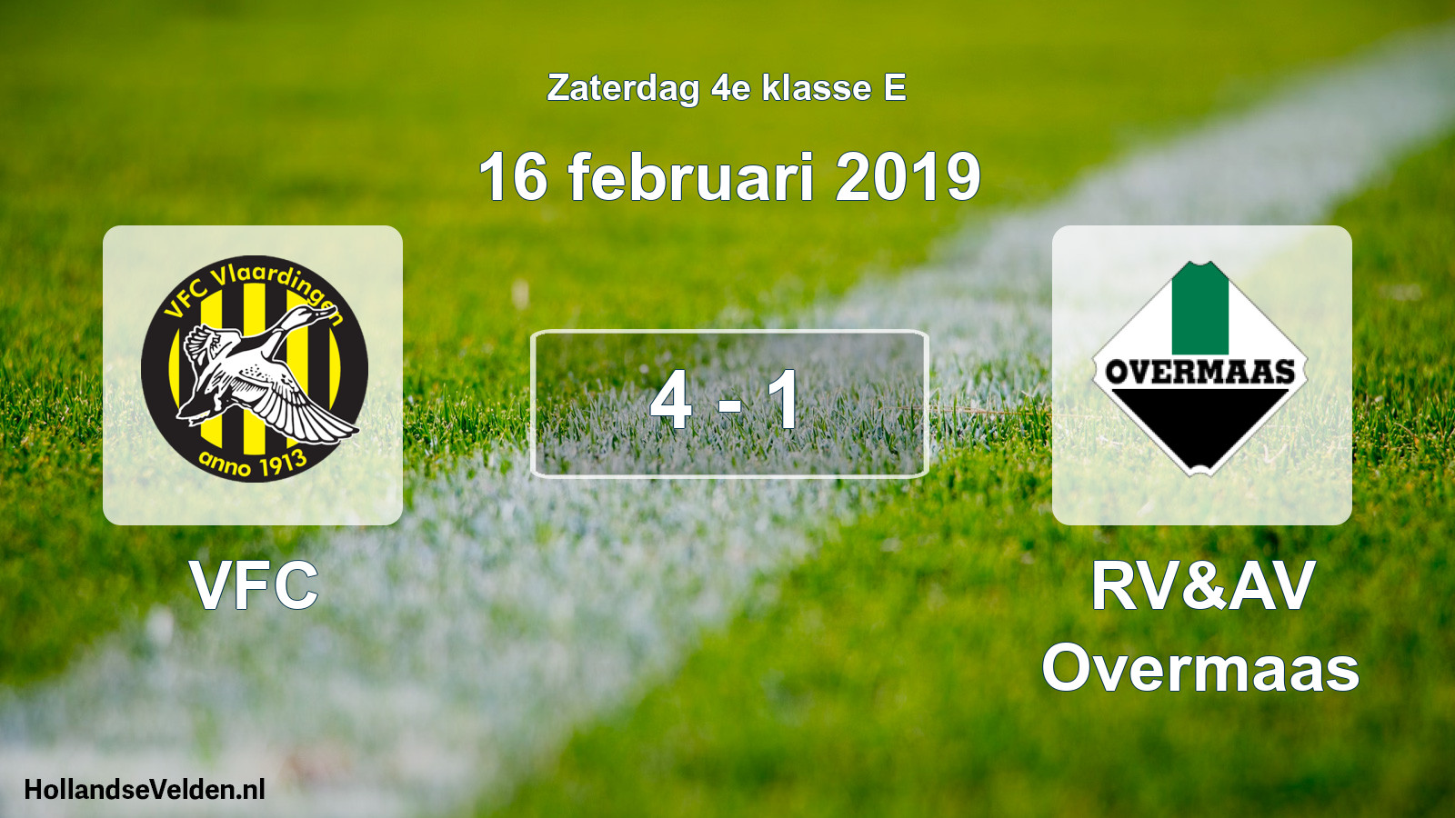 Total number of matches played: VFC - RV&AV Overmaas 4 - 1 (16 February 2019)