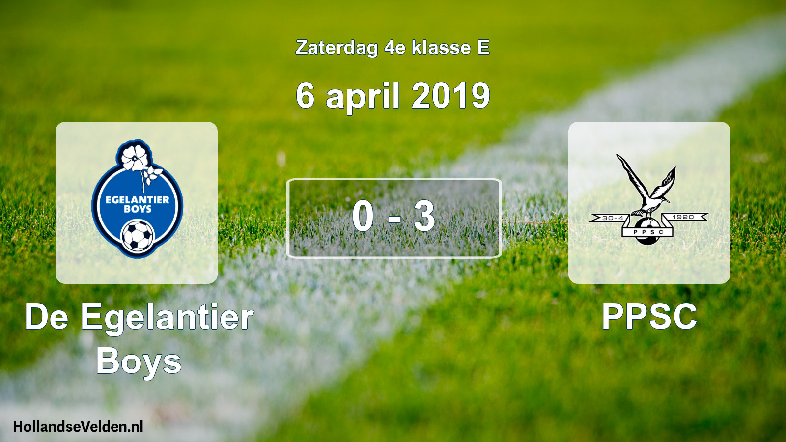 Total number of matches played: De Egelantier Boys - PPSC 0 - 3 (6 April 2019)