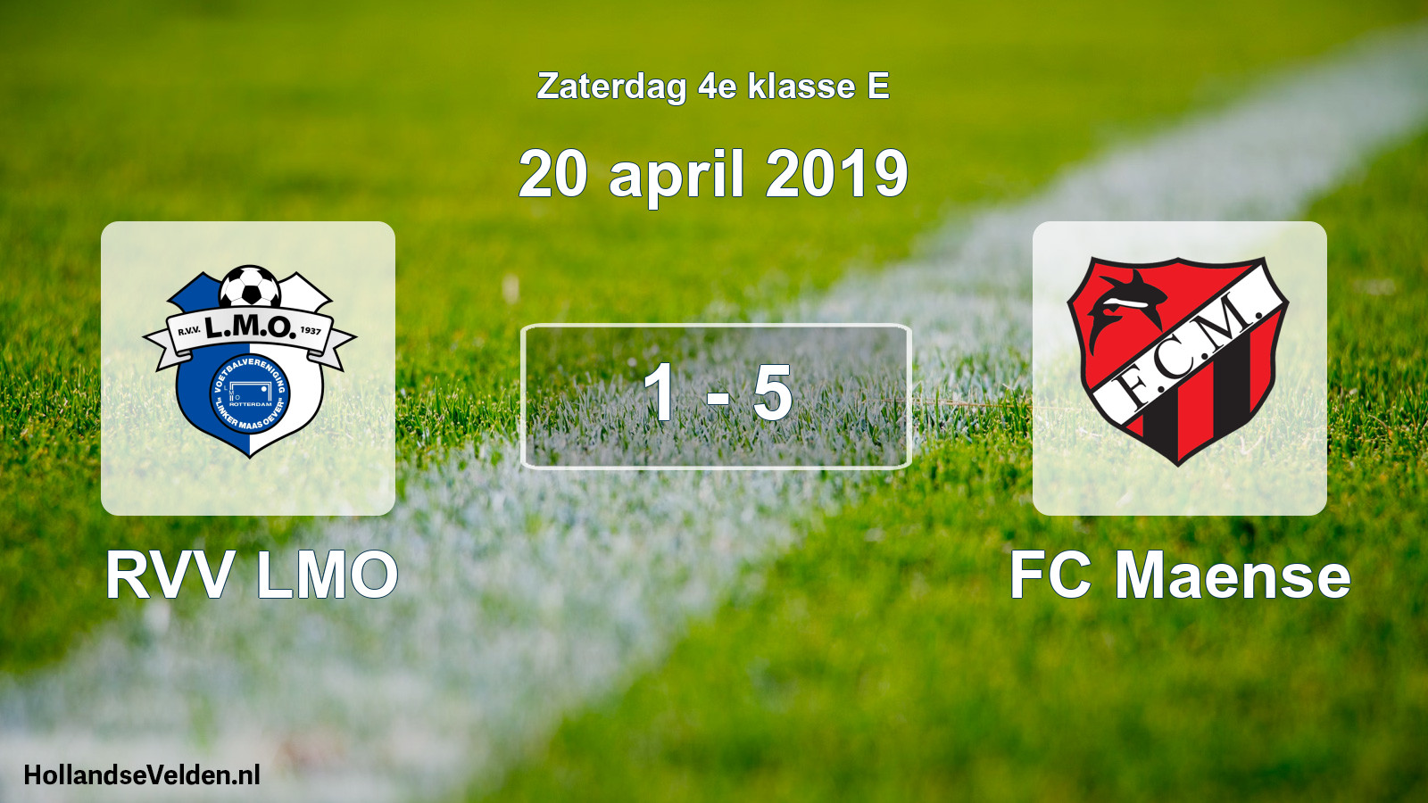 Total number of matches played: RVV LMO - FC Maense 1 - 5 (20 April 2019)