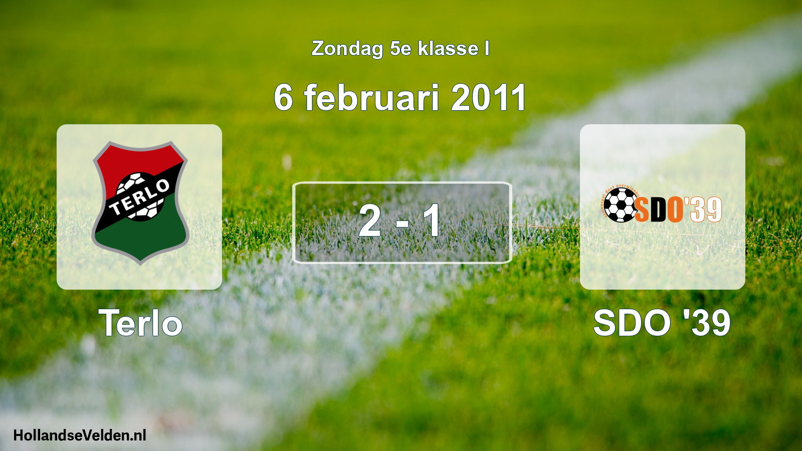 Total number of matches played: Terlo - SDO '39 2 - 1 (6 February 2011)