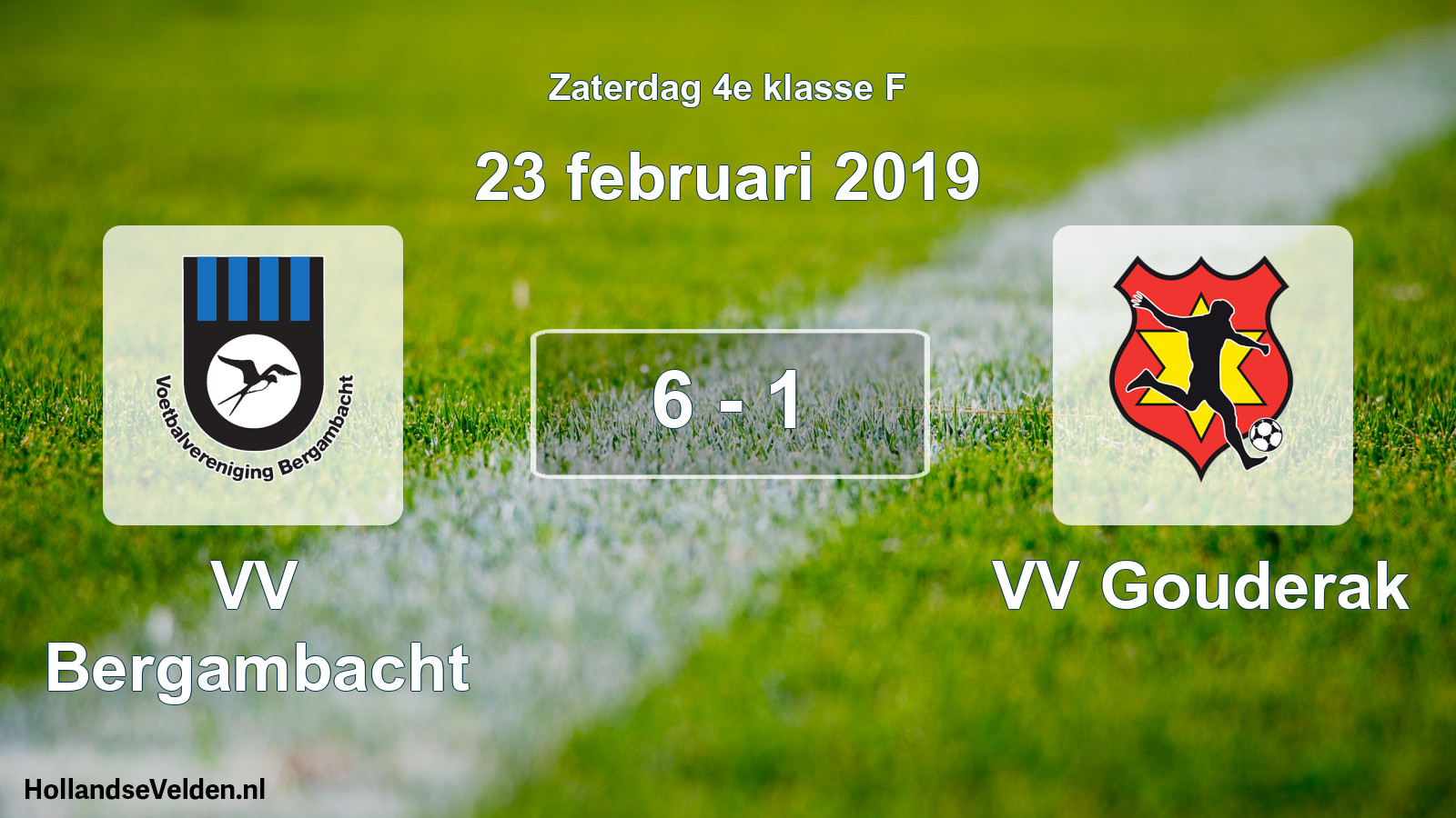 Total number of matches played: VV Bergambacht - VV Gouderak 6 - 1 (23 February 2019)