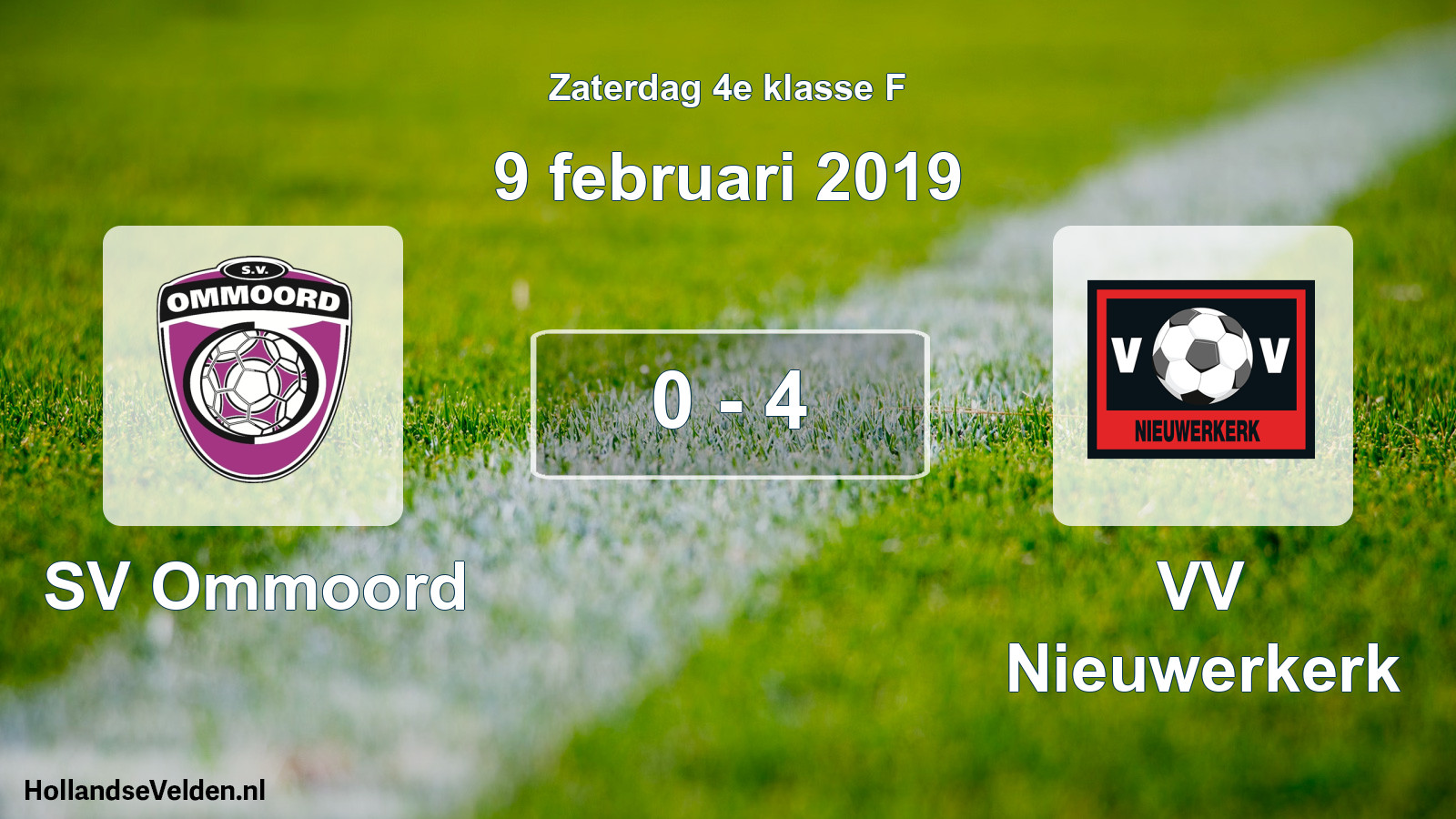 Total number of matches played: SV Ommoord - VV Nieuwerkerk 0 - 4 (9 February 2019)