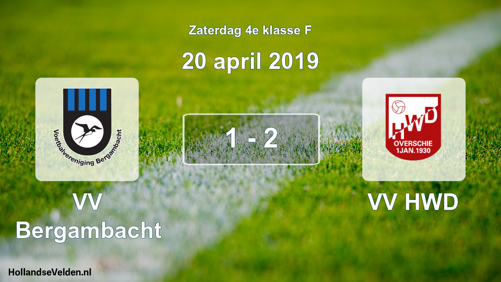 Total number of matches played: VV Bergambacht - VV HWD 1 - 2 (20 April 2019)
