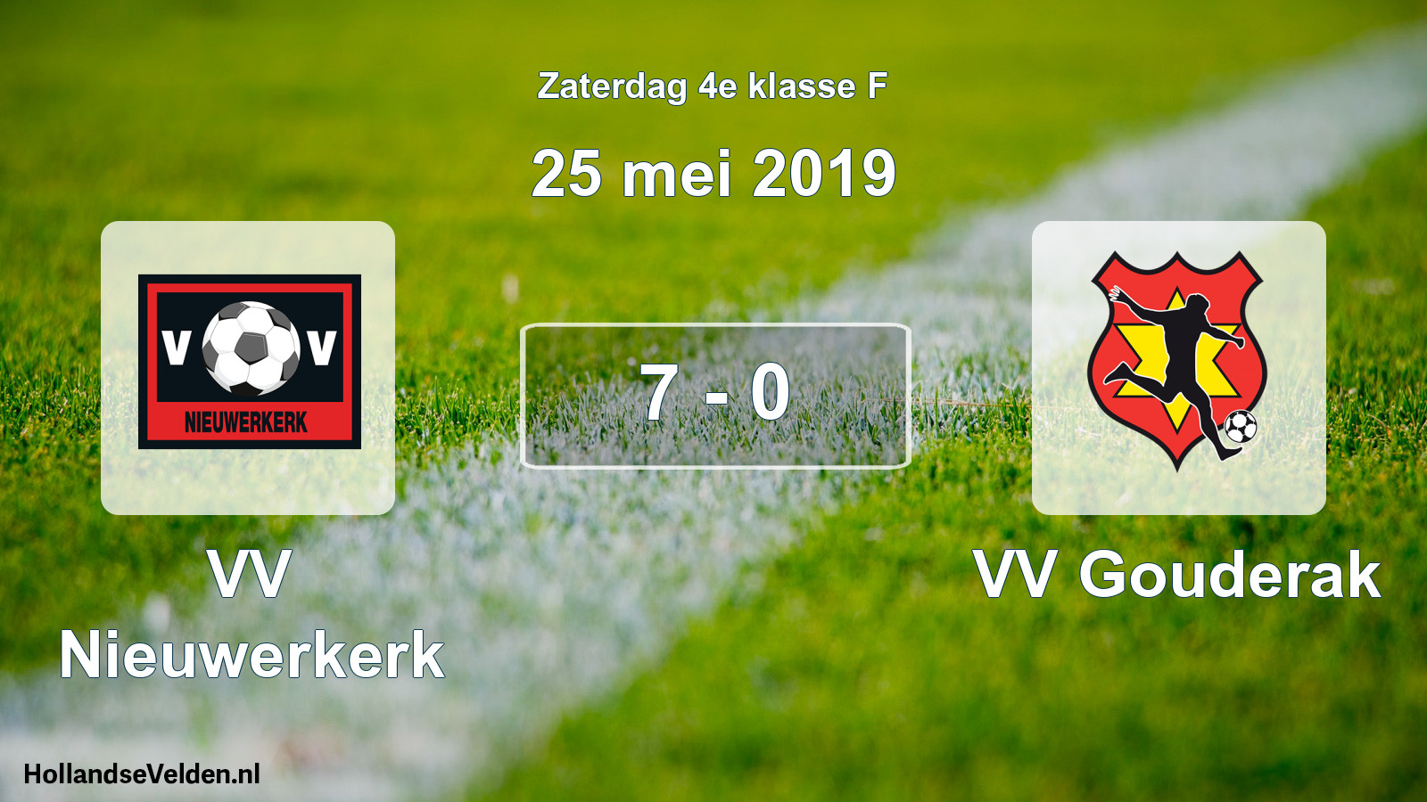 Total number of matches played: VV Nieuwerkerk - VV Gouderak 7 - 0 (25 May 2019)