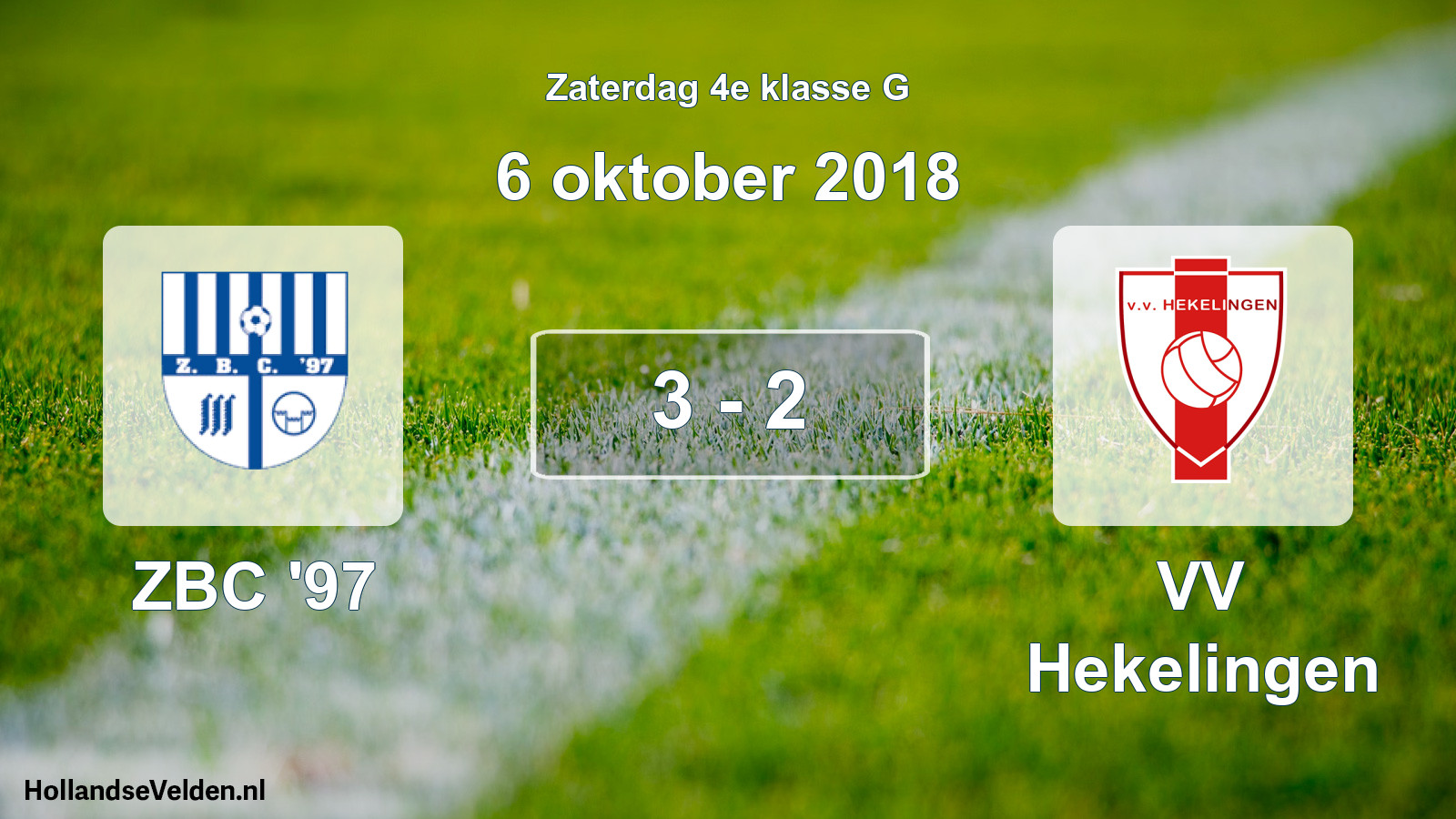 Total number of matches played: ZBC '97 - VV Hekelingen 3 - 2 (6 October 2018)