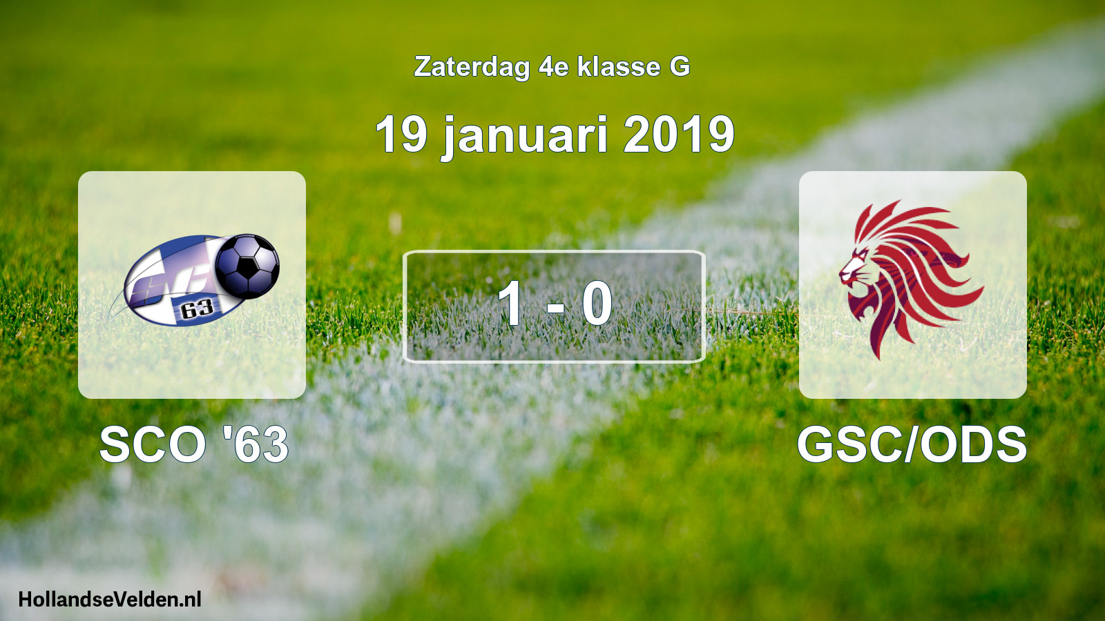Total number of matches played: SCO '63 - GSC/ODS 1 - 0 (19 January 2019)