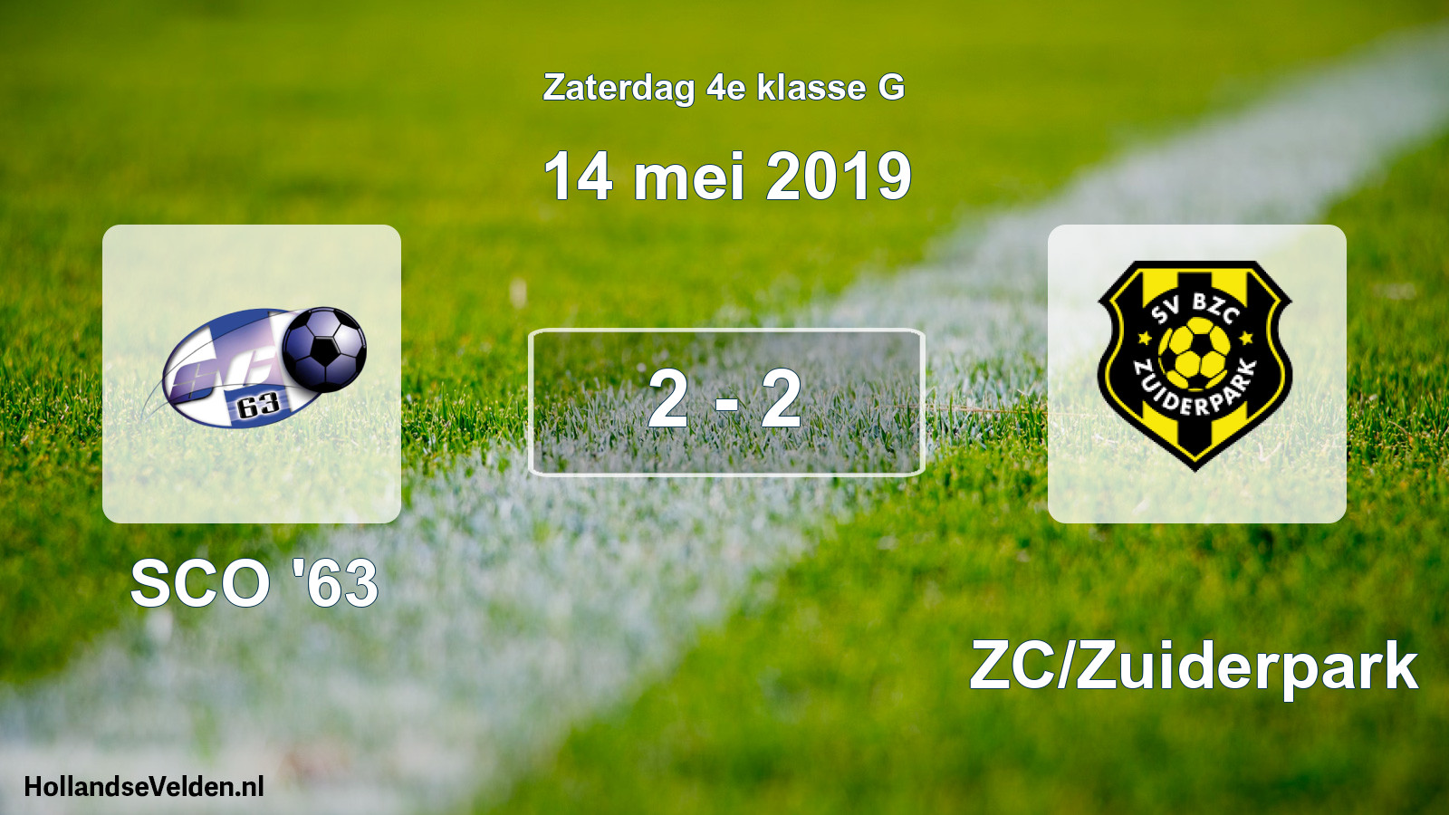 Total number of matches played: SCO '63 - BZC/Zuiderpark 2 - 2 (14 May 2019)