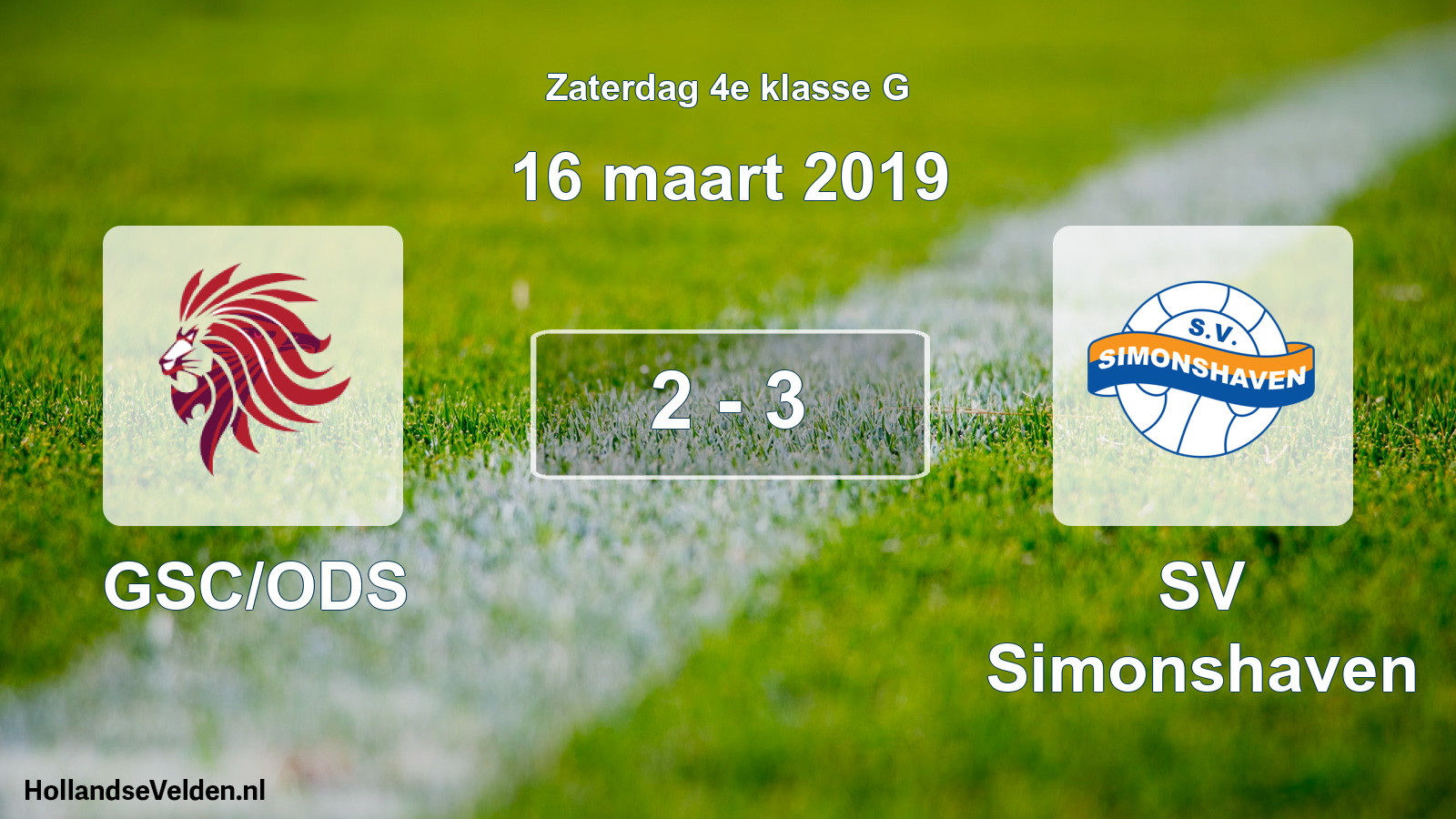 Total number of matches played: GSC/ODS - SV Simonshaven 2 - 3 (16 March 2019)