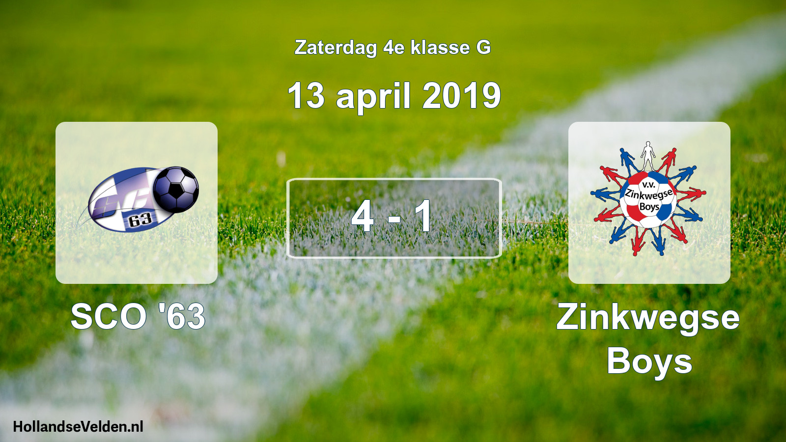 Total number of matches played: SCO '63 - Zinkwegse Boys 4 - 1 (13 April 2019)