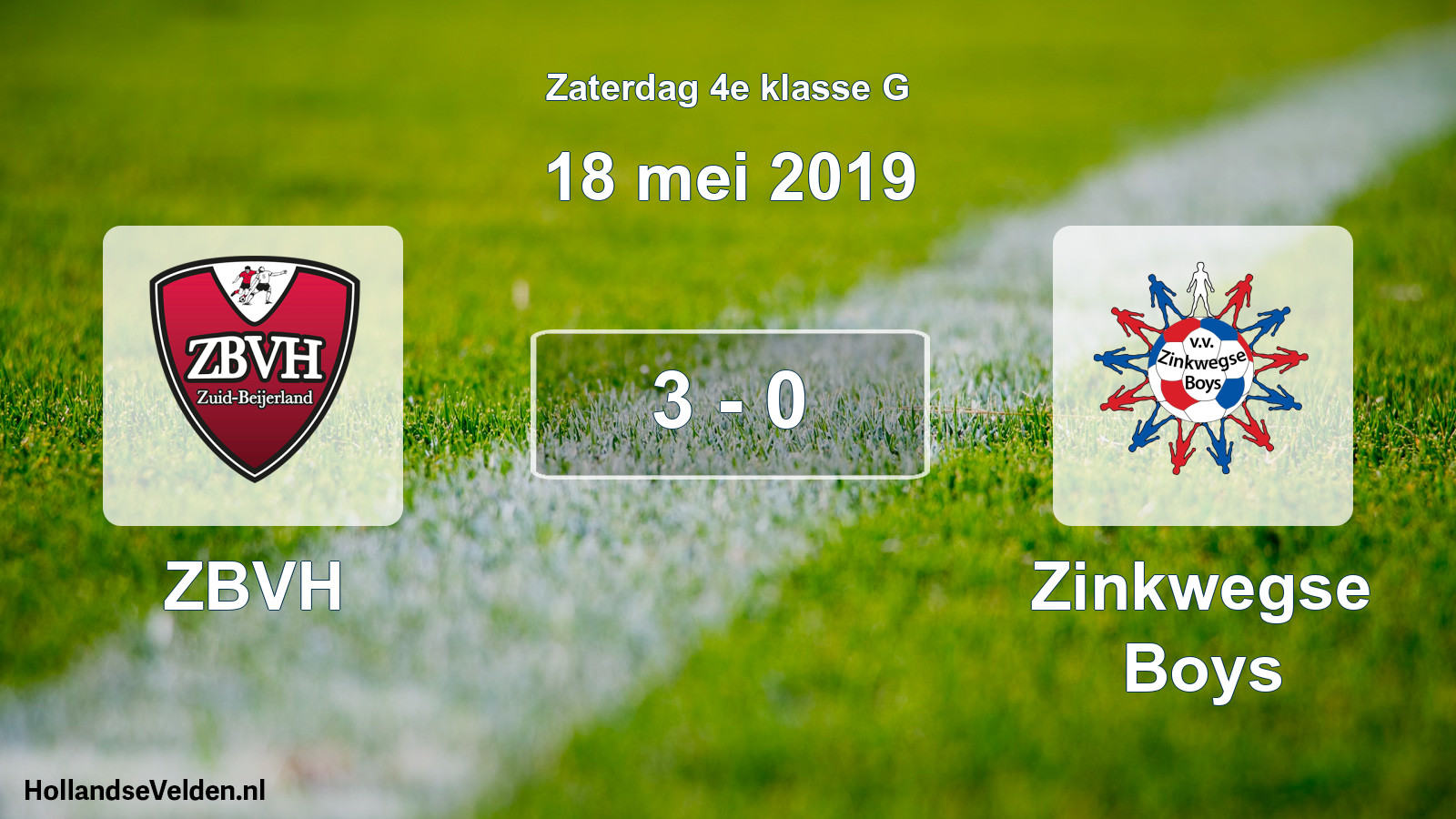 Total number of matches played: ZBVH - Zinkwegse Boys 3 - 0 (18 May 2019)
