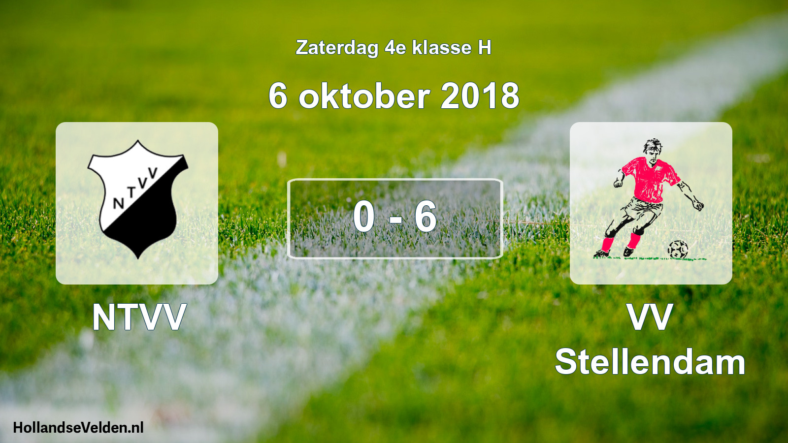 Total number of matches played: NTVV - VV Stellendam 0 - 6 (6 October 2018)