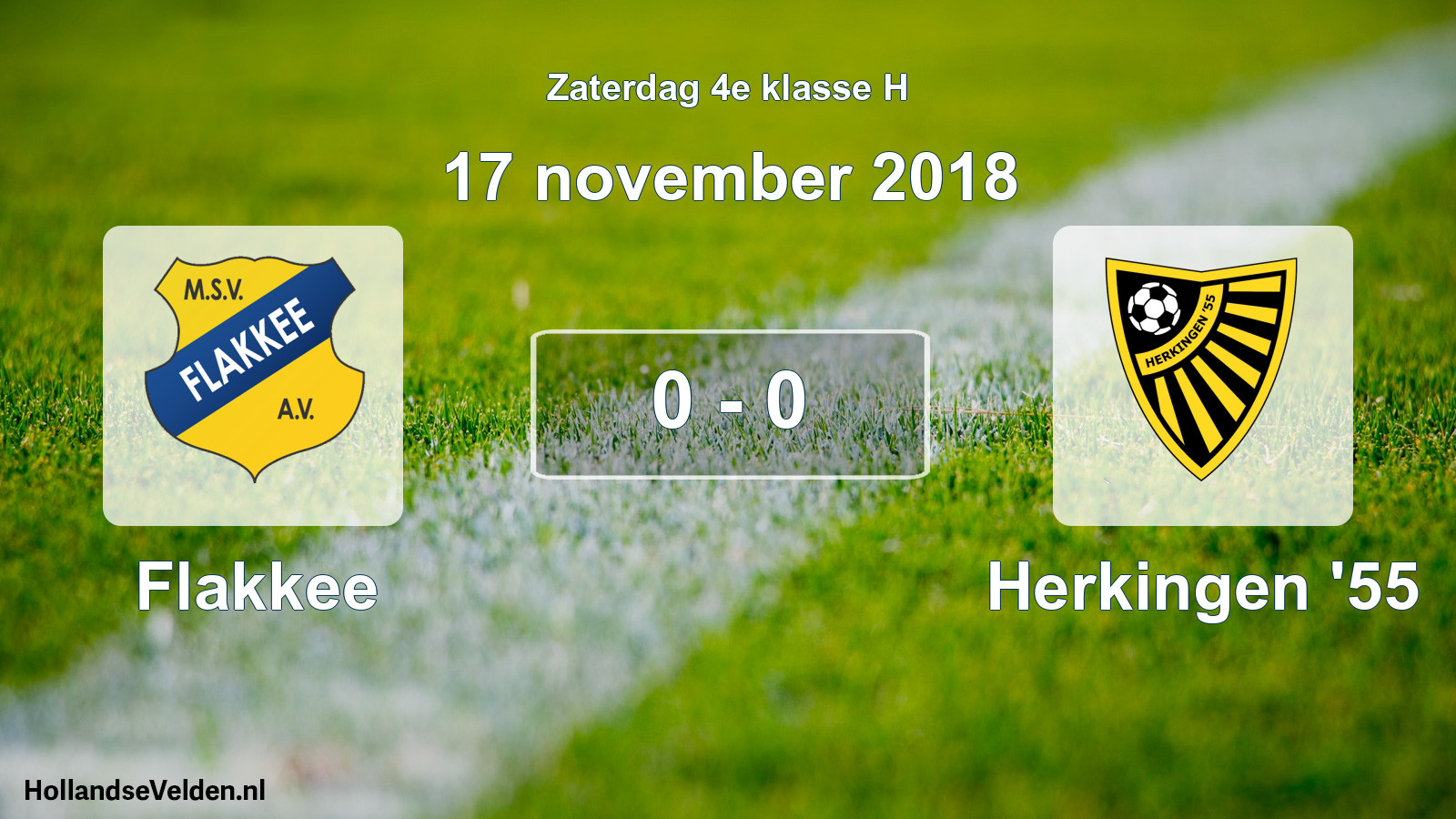 Total number of matches played: Flakkee - Herkingen '55 0 - 0 (17 November 2018)